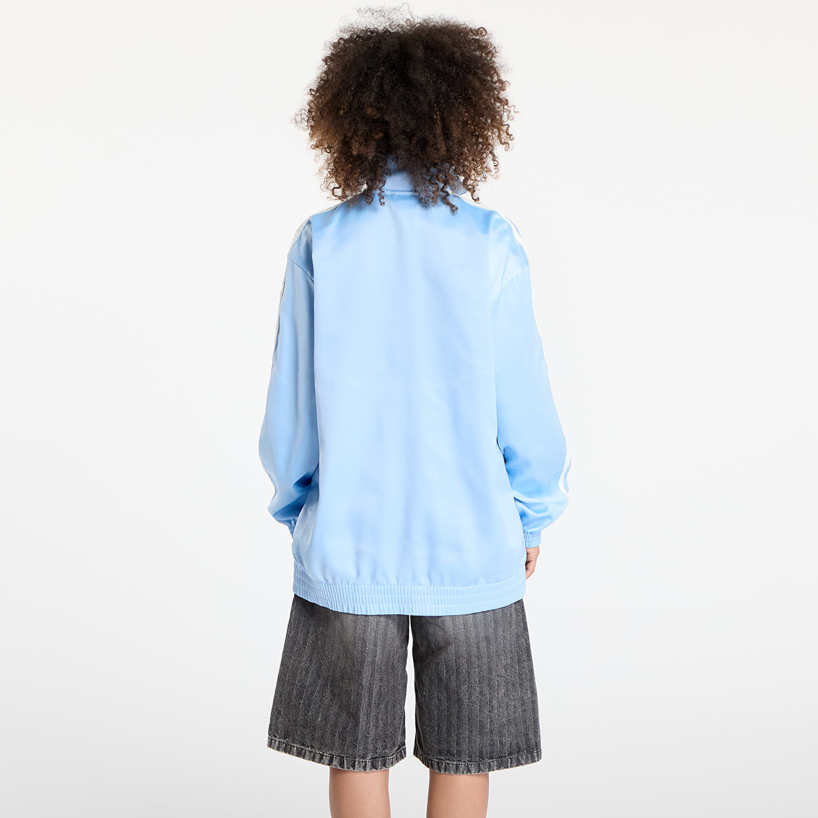 Giacca adidas Originals Satin Firebird Track Top Ruffle 3-Stripes Clear Sky M