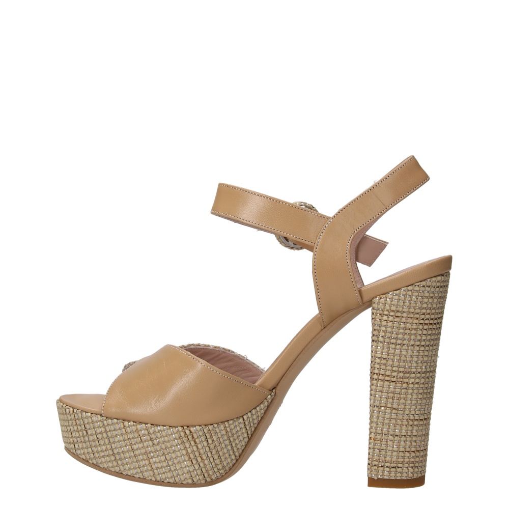 Armando olivieri Sandalo con tacco Moda Beige