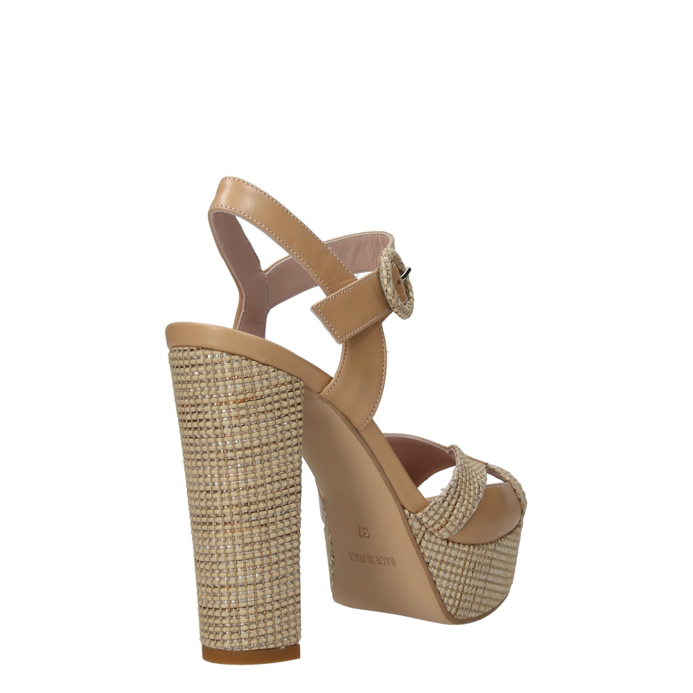 Armando olivieri Sandalo con tacco Moda Beige