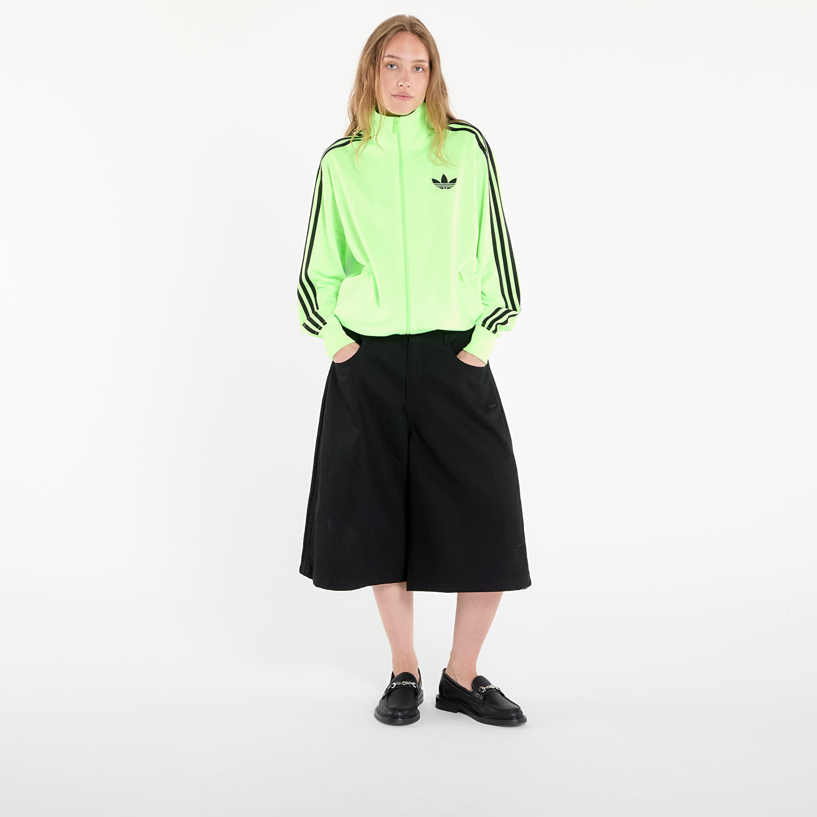 adidas Originals Felpa adidas Adicolor Classic Firebird Loose Track Top Signal Green/ Black L