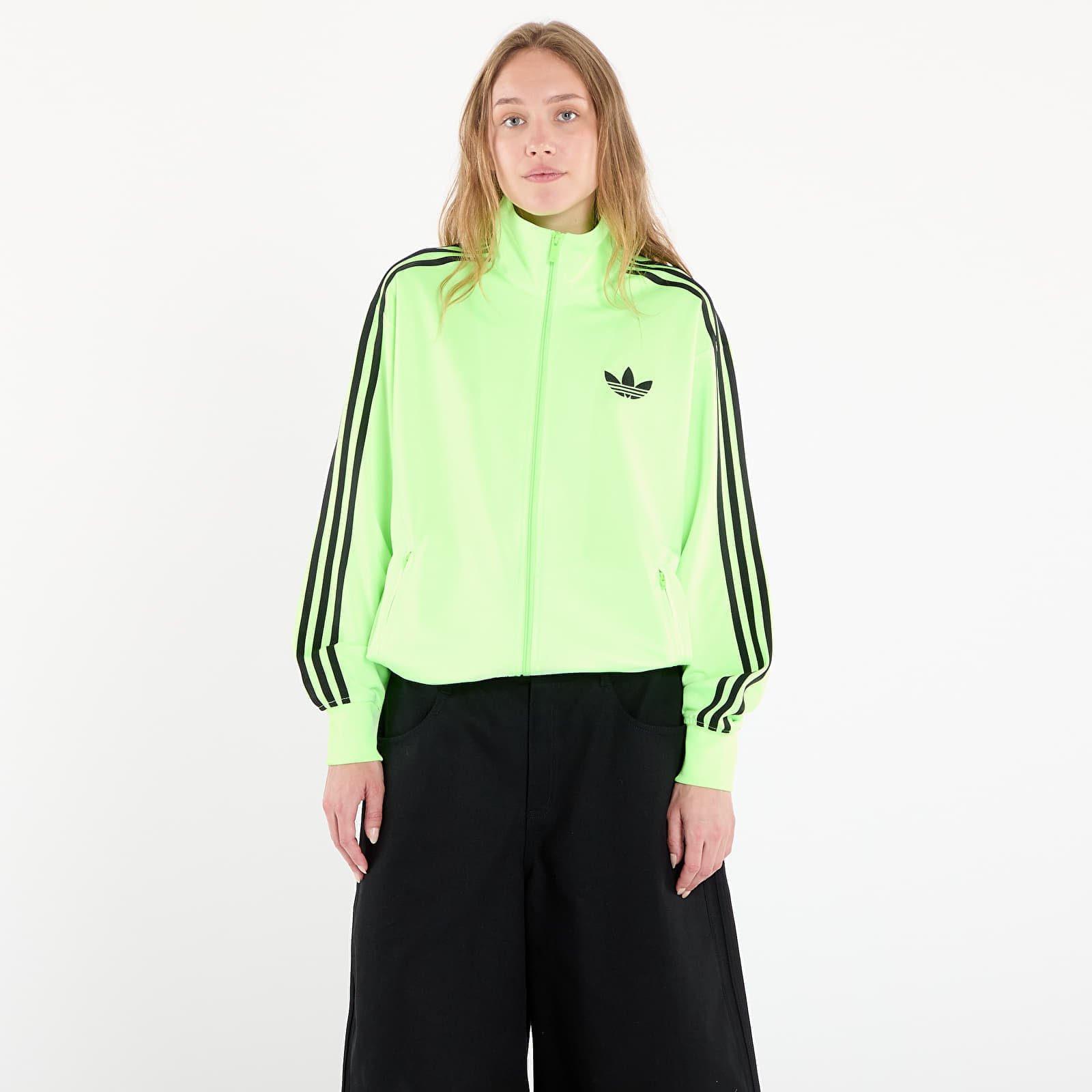 adidas Originals Felpa adidas Adicolor Classic Firebird Loose Track Top Signal Green/ Black L