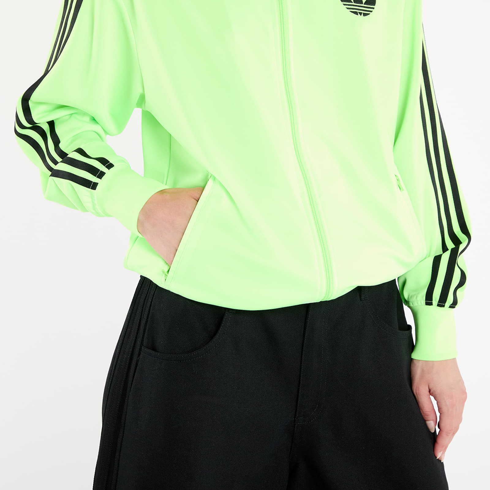 adidas Originals Felpa adidas Adicolor Classic Firebird Loose Track Top Signal Green/ Black L