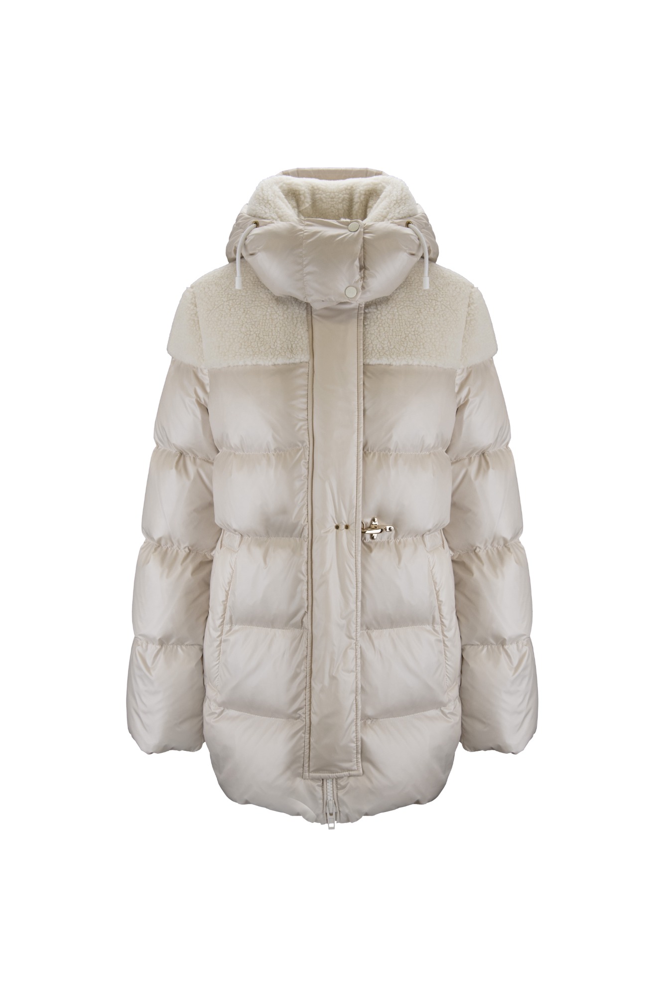 FAY NAW33453290 ICIB010 Down Jacket-M Avorio, Perla Poliammide, Poliestere, Lana, Piuma