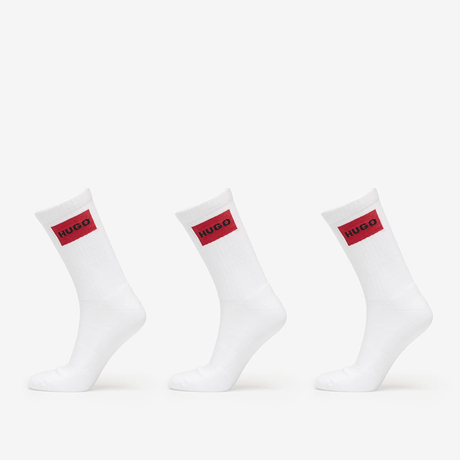 Calzini Hugo Boss Men-H-3-Pack Qs Rib Label Cc White 43-46