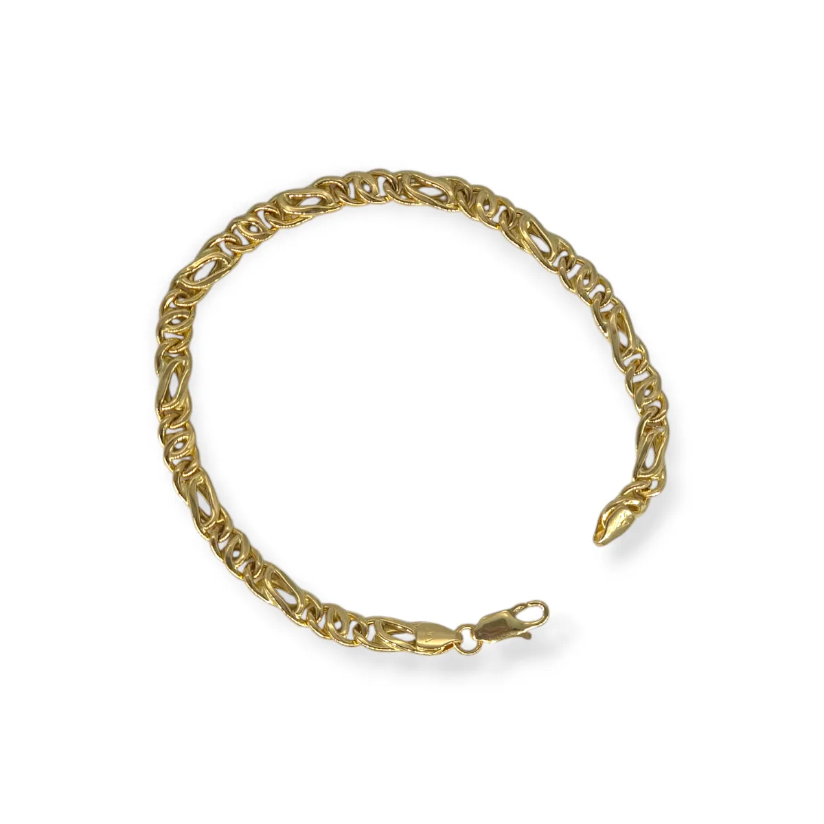 byOGM Bracciale da uomo stile moderno in oro giallo 750