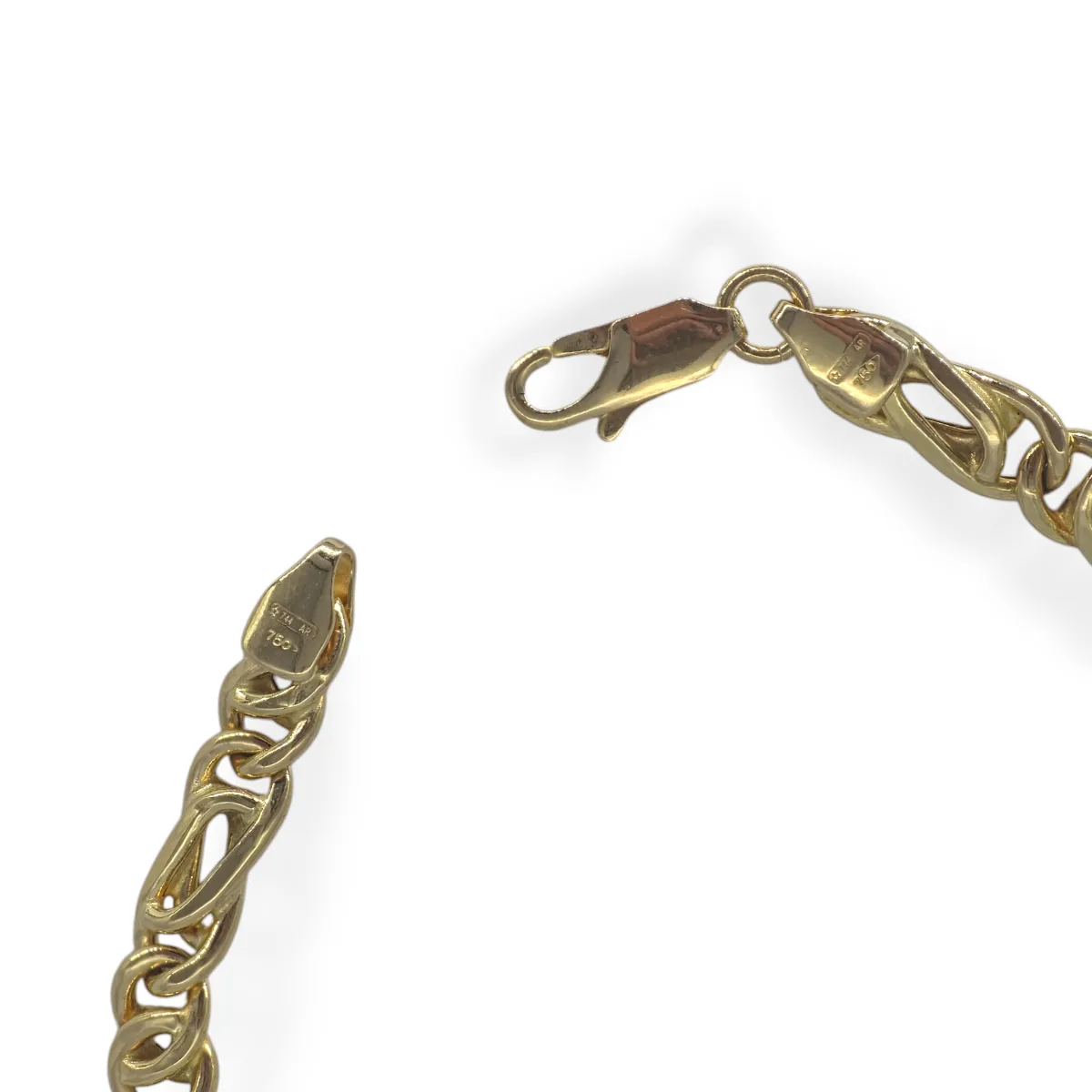 byOGM Bracciale da uomo stile moderno in oro giallo 750