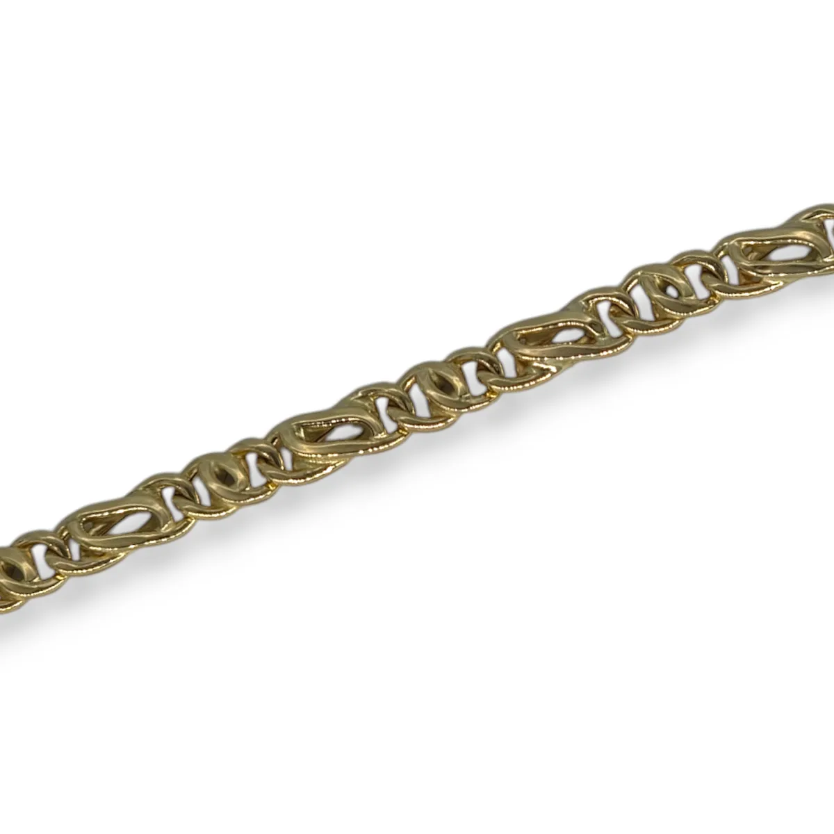 byOGM Bracciale da uomo stile moderno in oro giallo 750