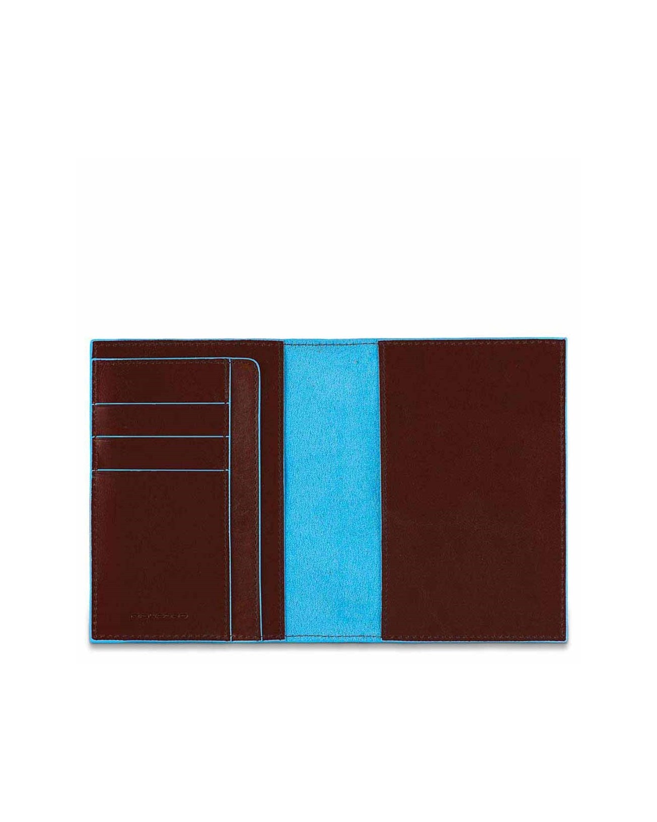 Piquadro - Porta Passaporto in Pelle Blue Square