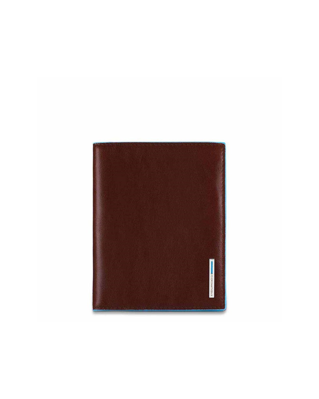 Piquadro - Porta Passaporto in Pelle Blue Square