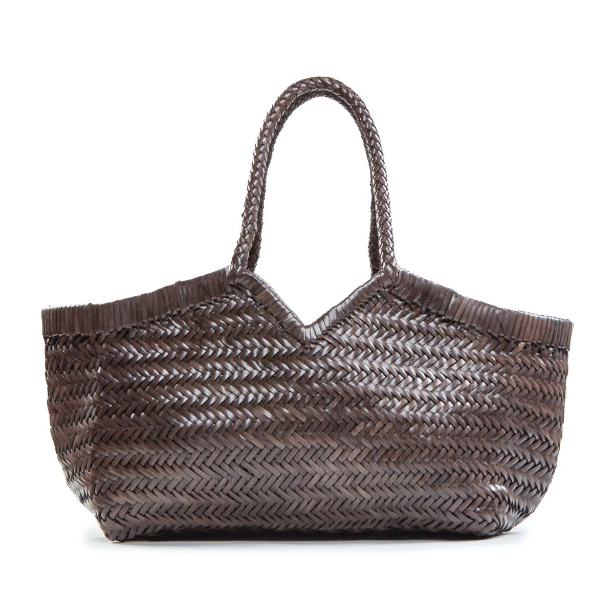 Vipera shopper NERUDA in pelle intrecciata grigio fog