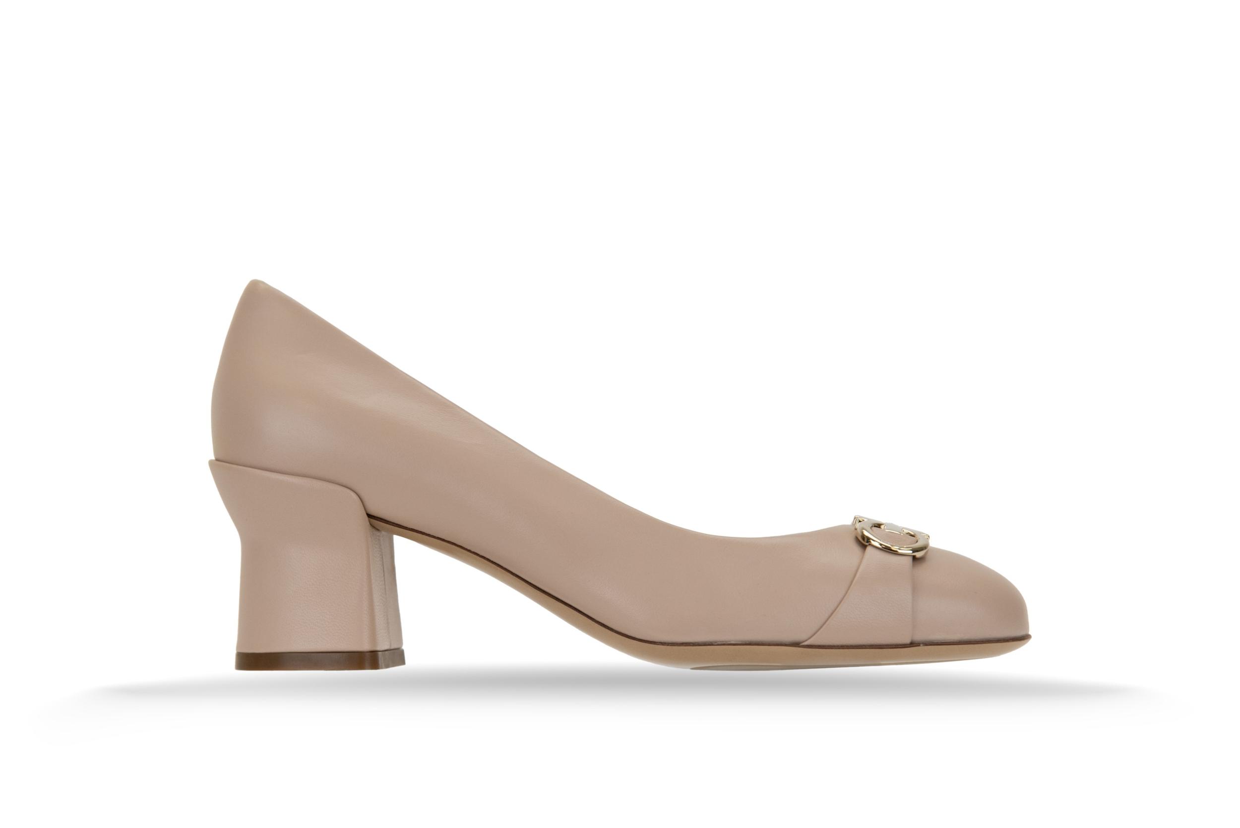 SALVATORE FERRAGAMO Otilia 0757828 Décolleté-US 5.5 Cipria Pelle, Cuoio