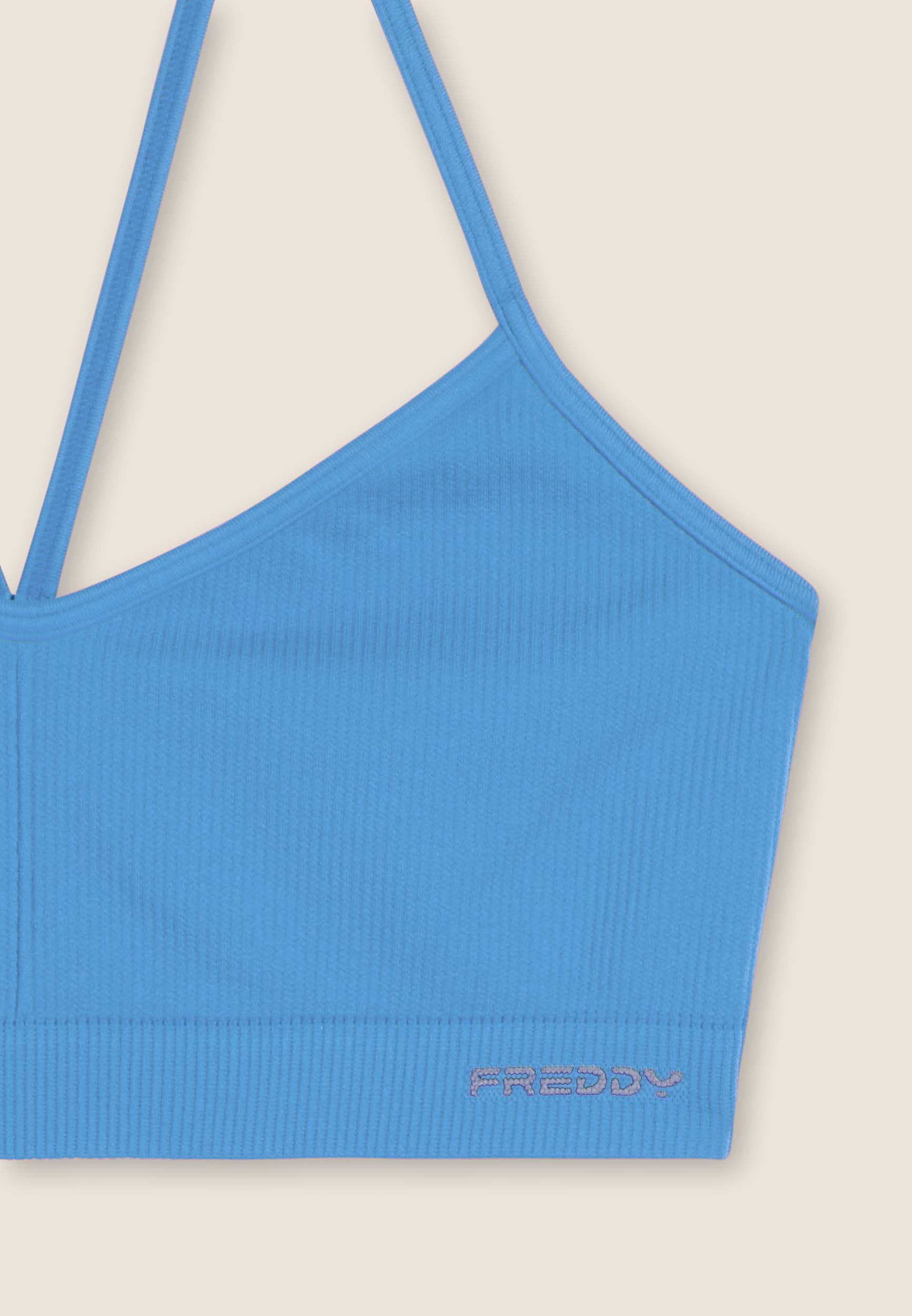 Freddy Top sportivo seamless con spalline incrociate