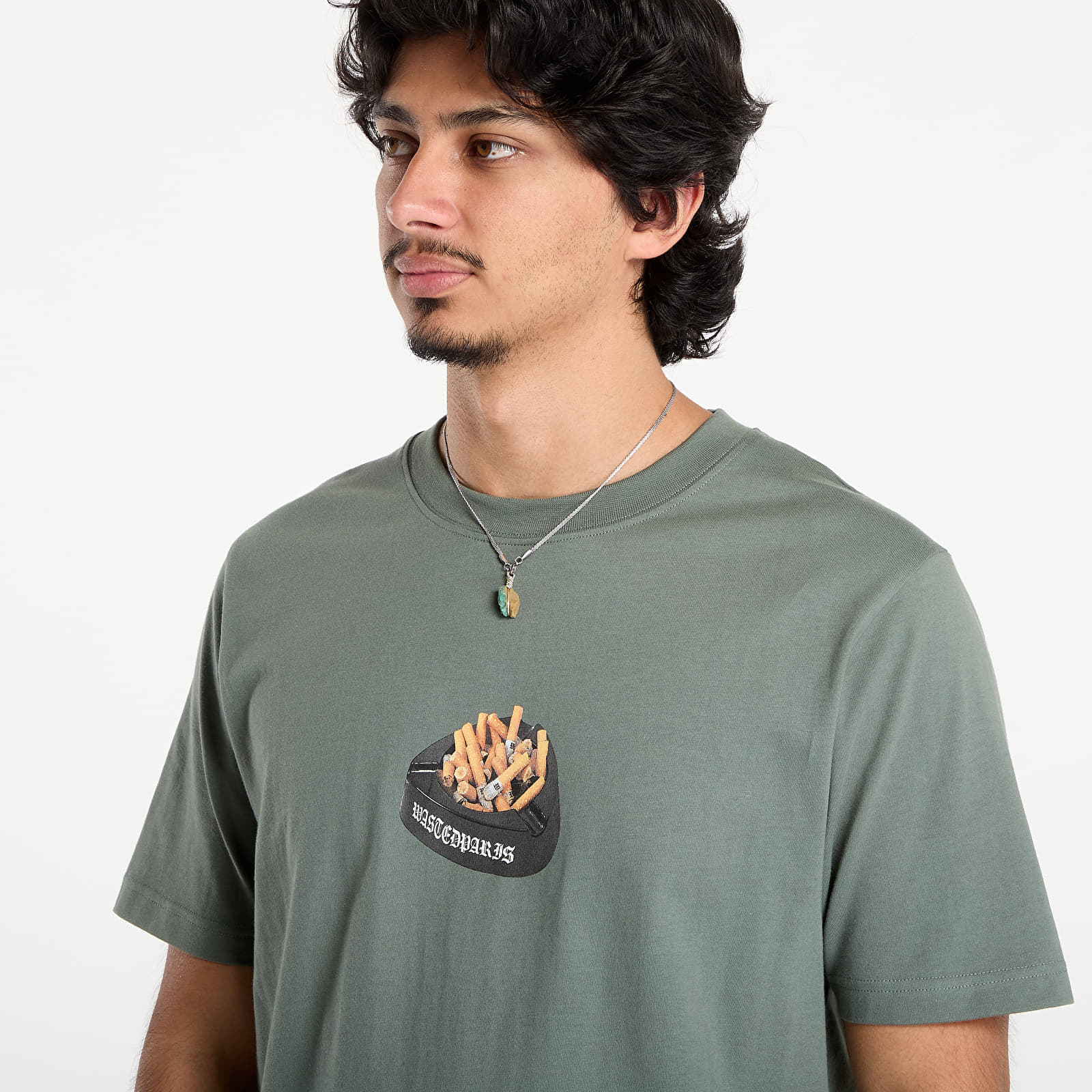 Maglietta Wasted Paris M Ashtray T-Shirt Lichen Green L