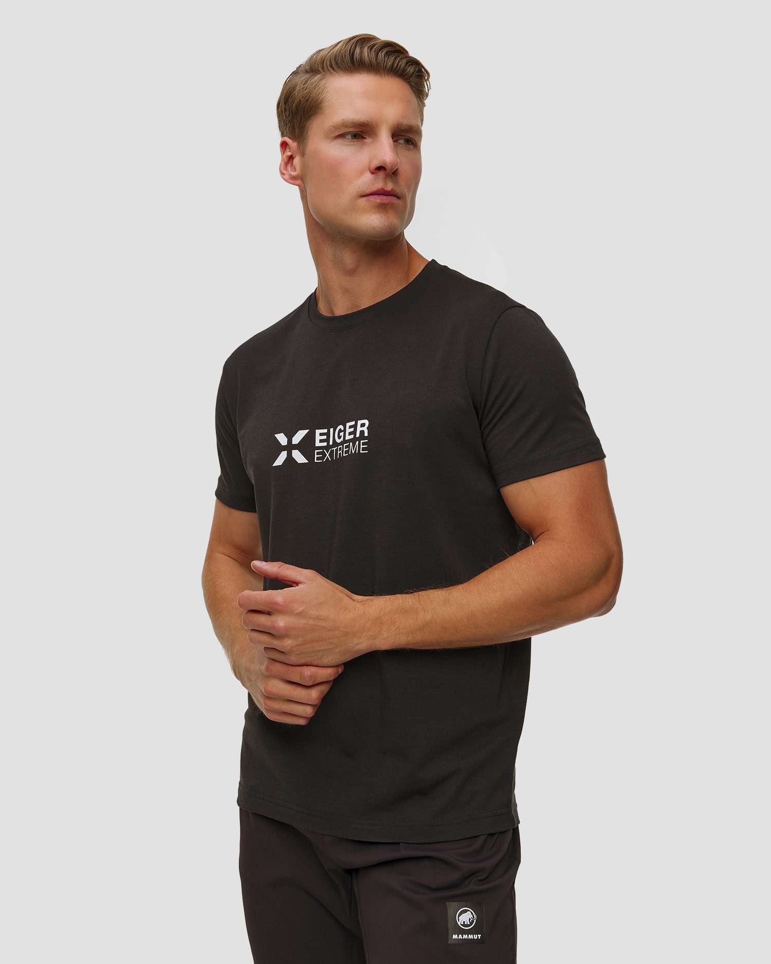 T-shirt Da Uomo Mammut Eiger Logo T-shirt Men Nera