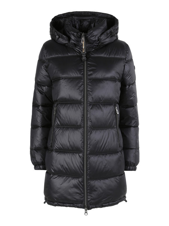 Mont Rose Giubbotto Donna Imbottito Con Cappuccio e Zip - Nero Giacconi Taglia 3xl