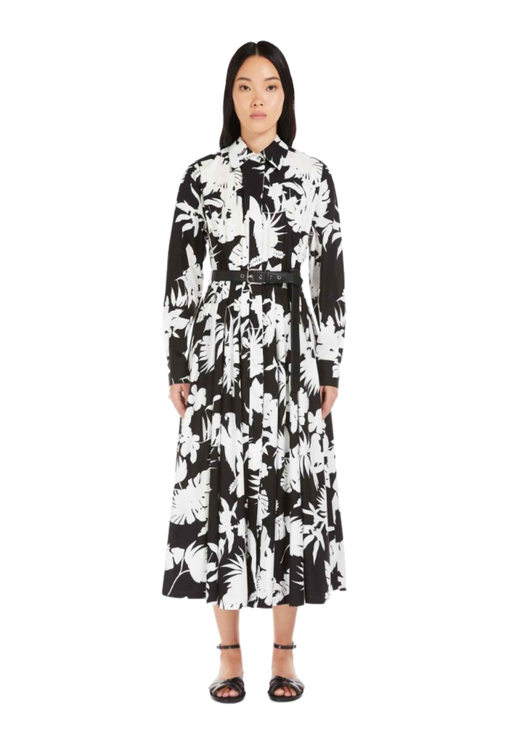 MAX MARA STUDIO Abito chemisier in cotone stampato