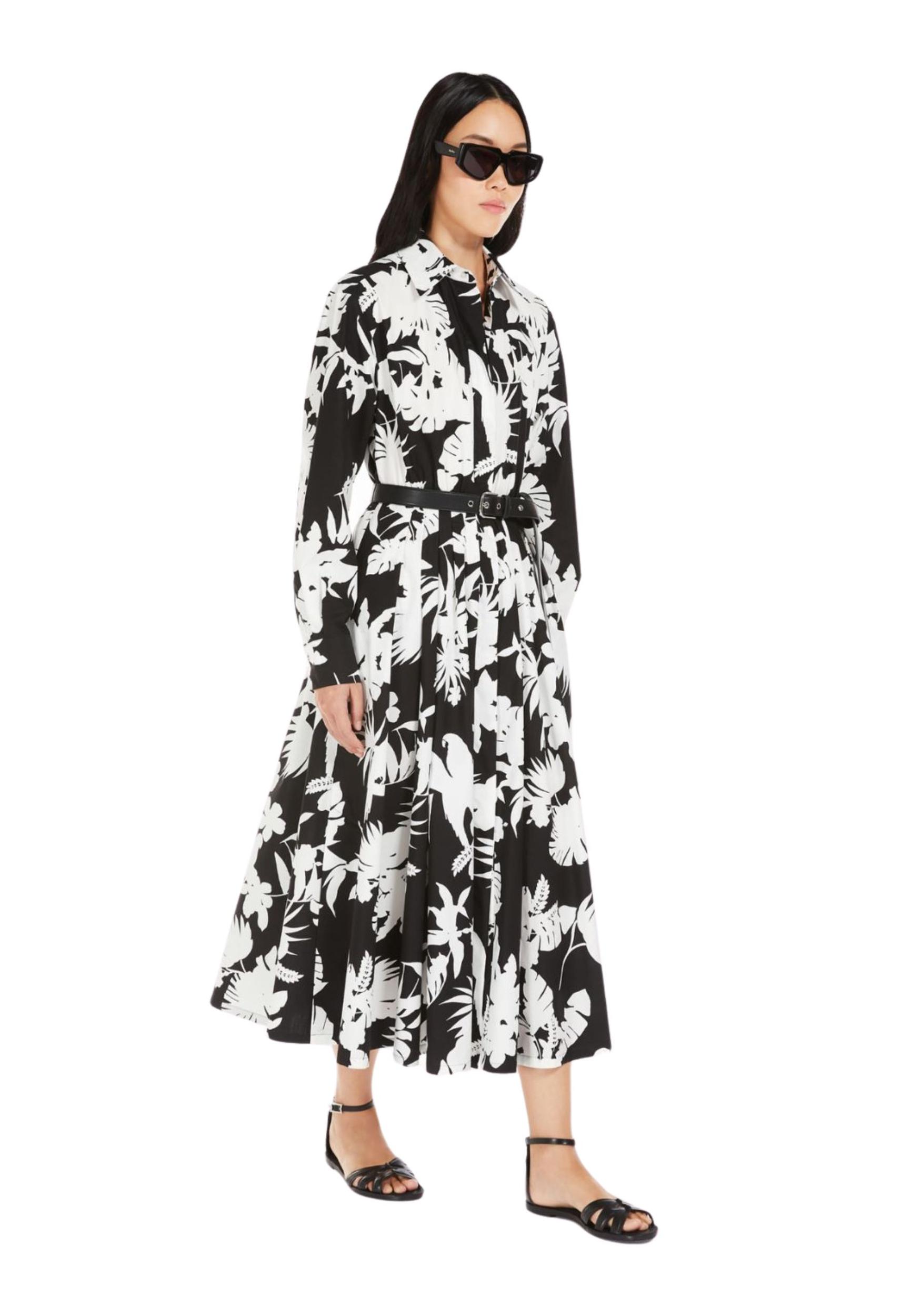 MAX MARA STUDIO Abito chemisier in cotone stampato