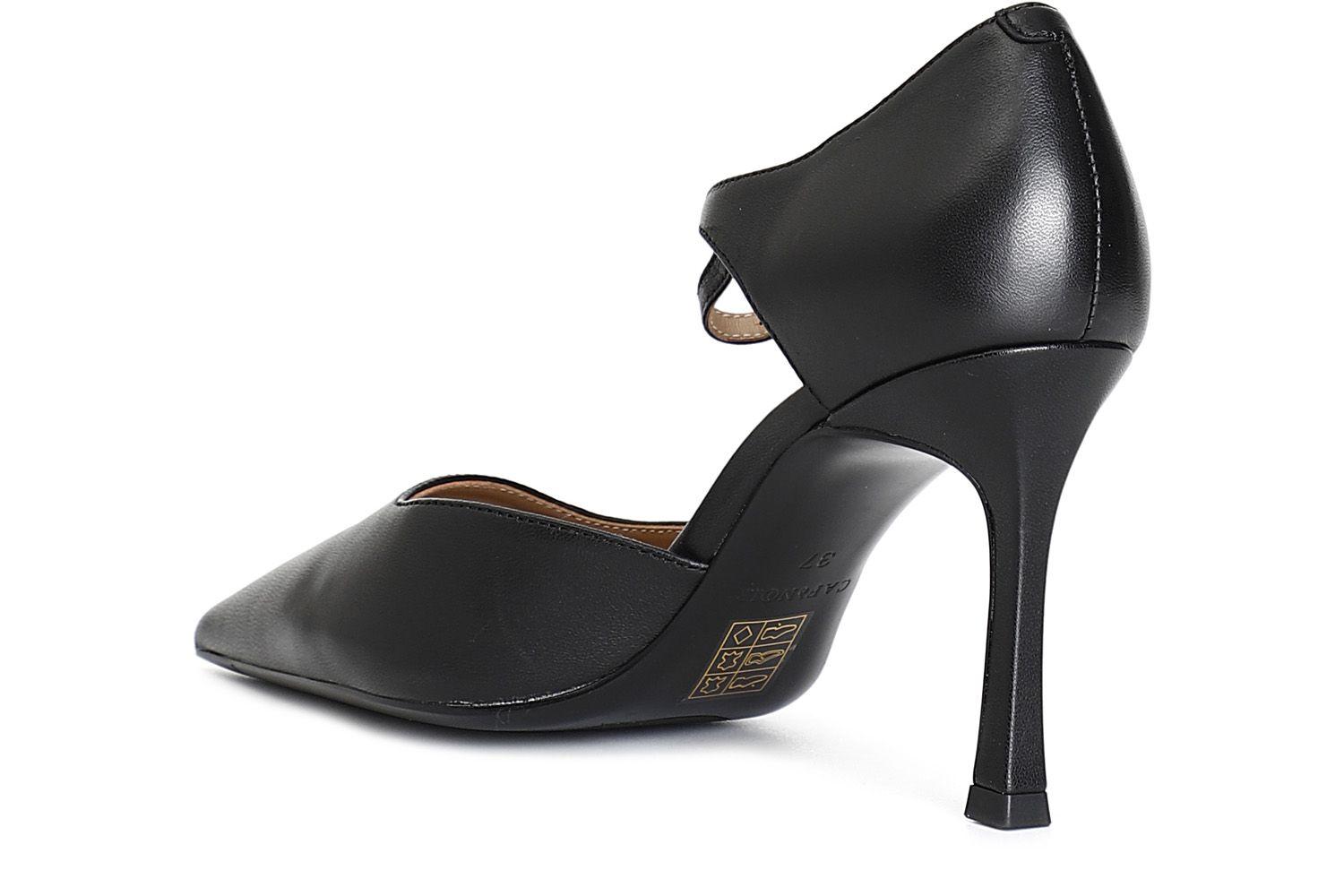 Décolleté spezzata CafèNoir in pelle con fibbia NA4041