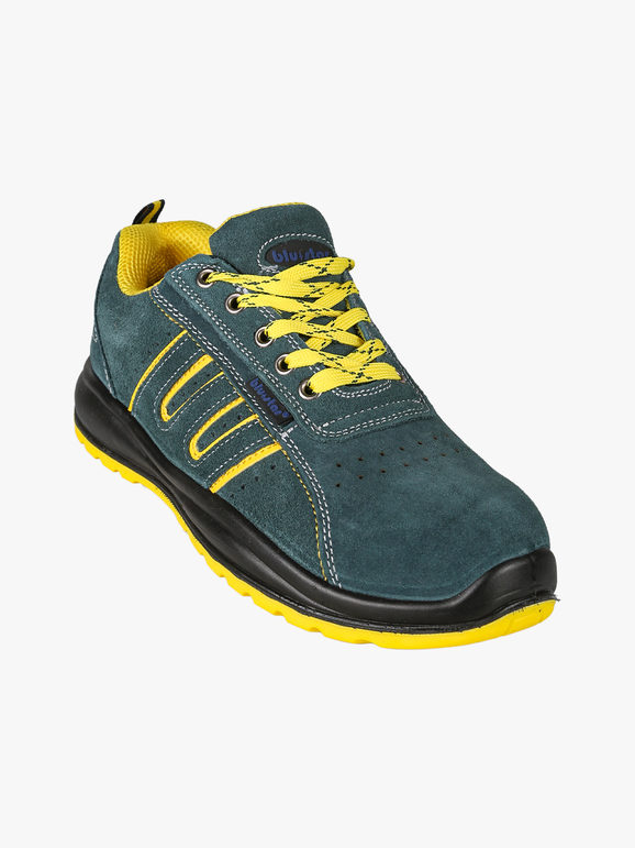 Blu Star Scarpe Da Lavoro Uomo In Pelle Scamosciata - Verde Antinfortunistiche Taglia 40