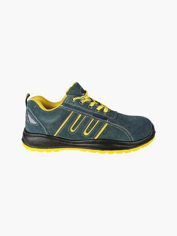 Blu Star Scarpe Da Lavoro Uomo In Pelle Scamosciata - Verde Antinfortunistiche Taglia 40