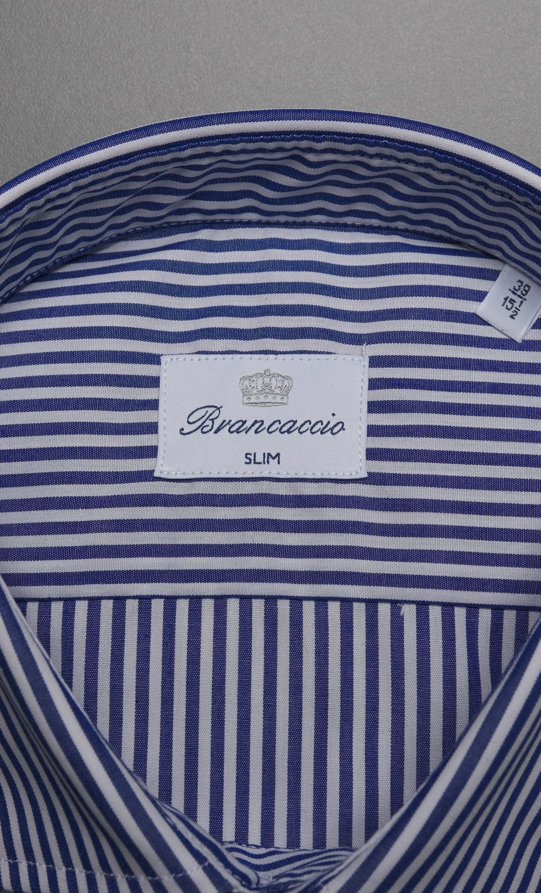 CAMICIA RIGA LARGA BRANCACCIO IN PURO COTONE NO STIRO - CELESTE, Colore Blu