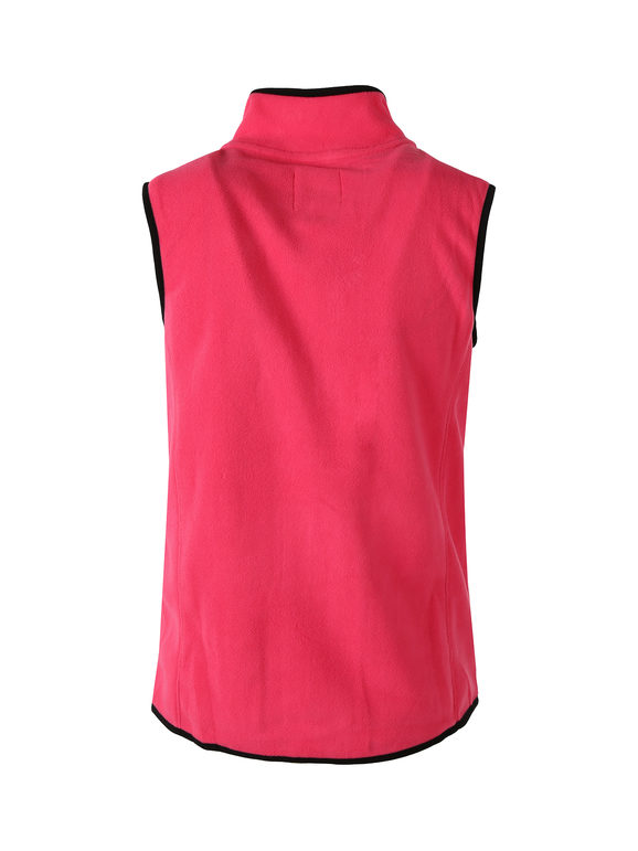 Athl Dpt Smanicato Donna In Pile Con Zip - Fragola Smanicati Rosso Taglia Xxl