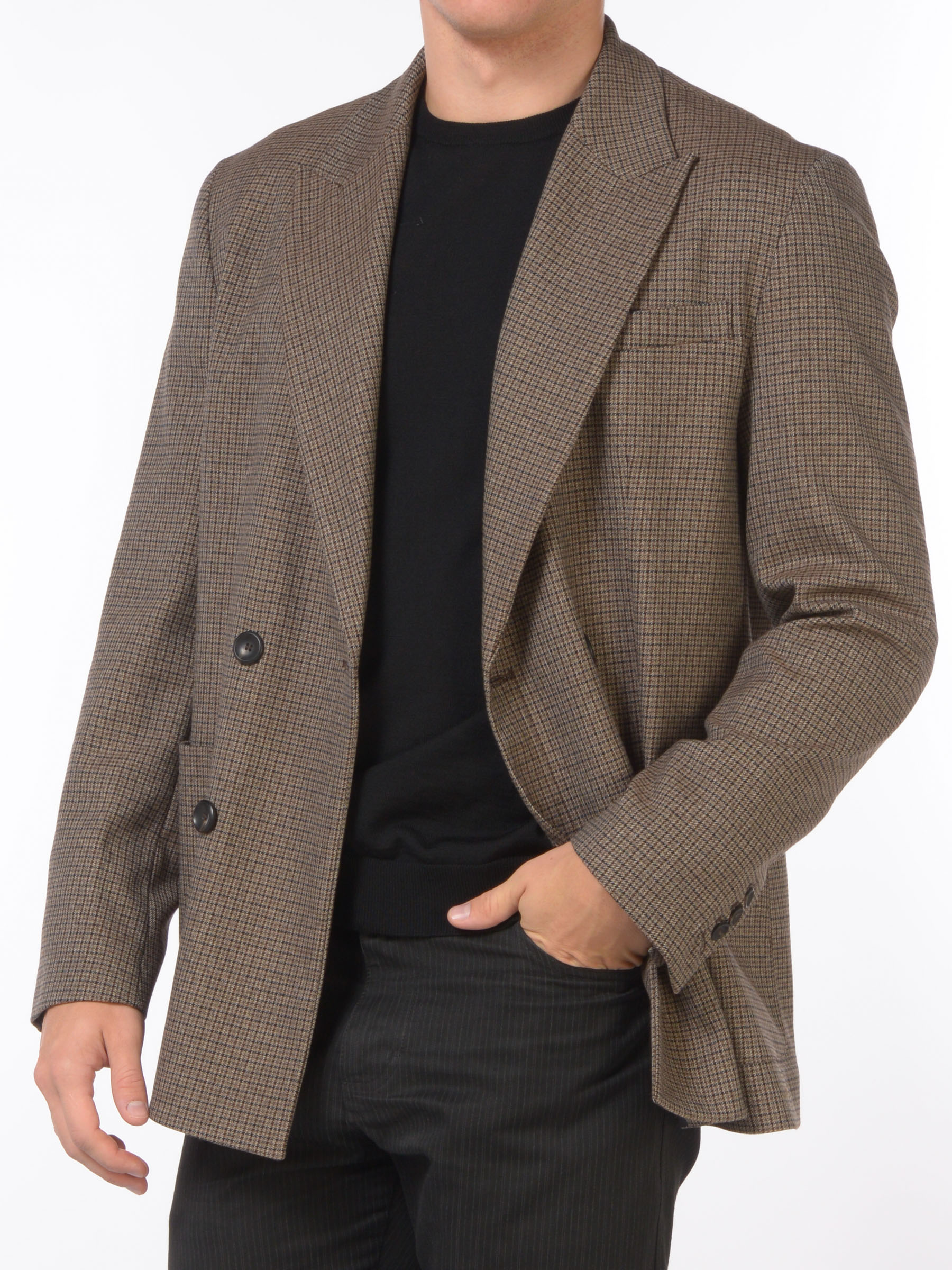 giacca da uomo Hosio doppiopetto a quadri