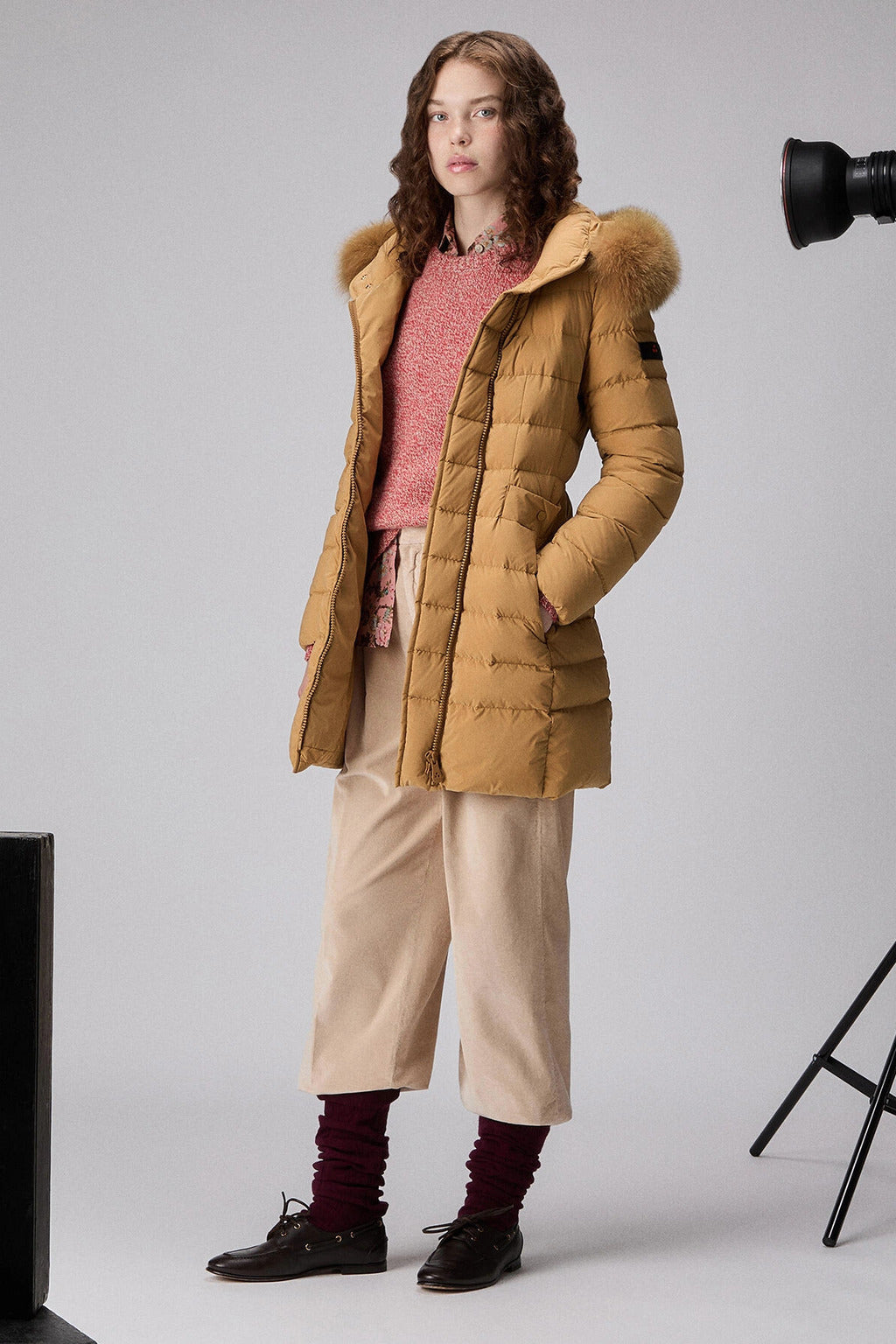 Peuterey Piumino Full Zip Con Cappuccio Bordo Pelliccia Seriola Ml 06 Fur Nocciola Woman AI25 promo