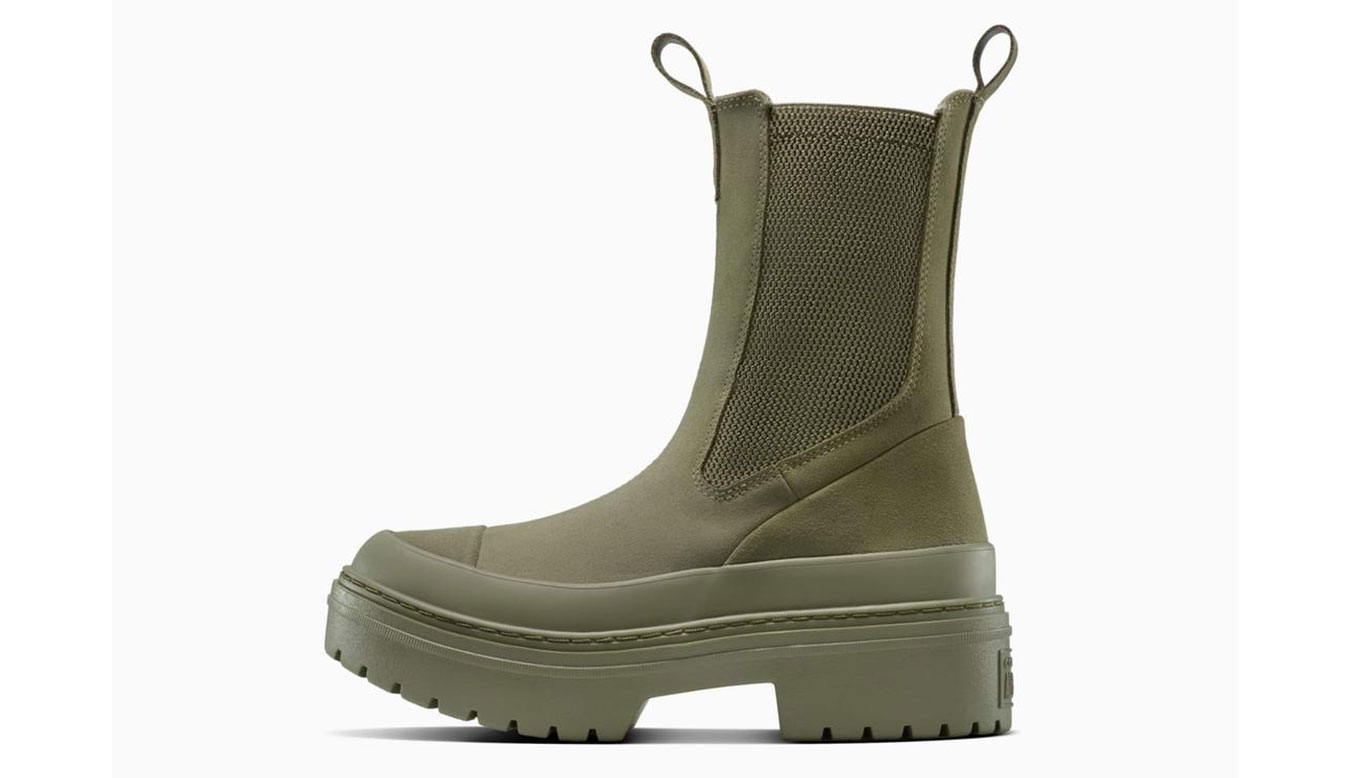 Converse Chuck Taylor All Star Lugged Heel Chelsea Boot Mono Suede Donne - Sneakers Converse - Verde - A17683C-5.5