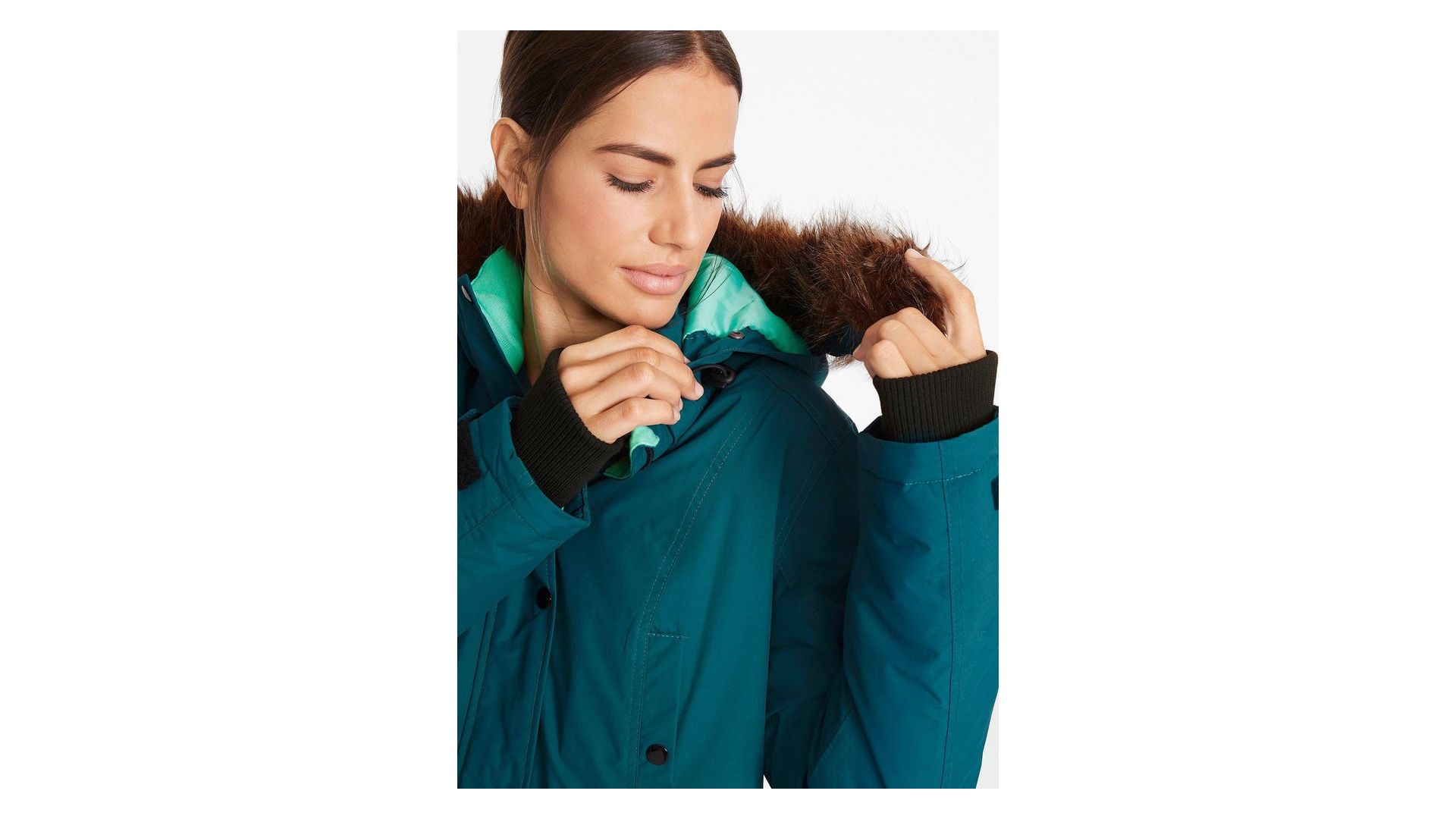 bonprix Giubbotto tecnico outdoor impermeabile con cappuccio, Petrolio