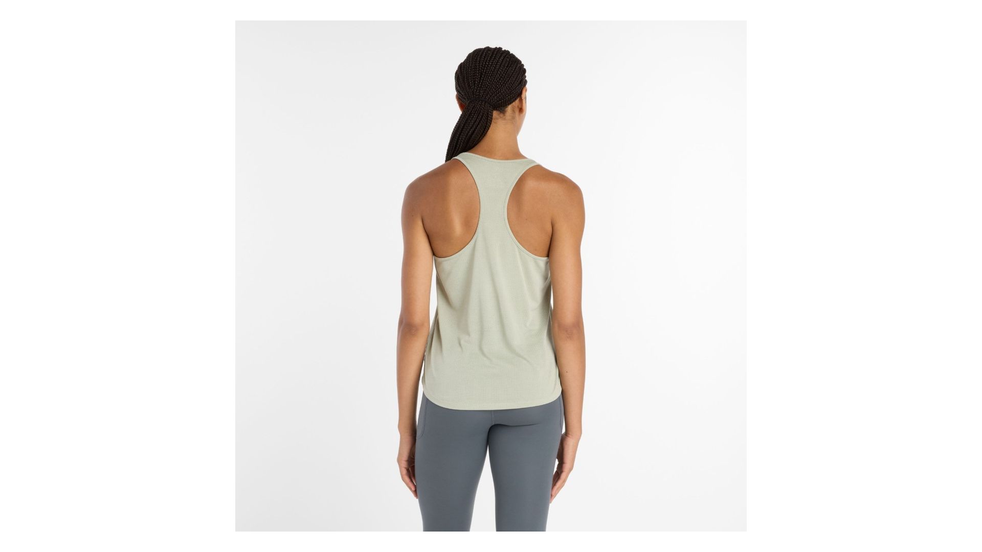 New Balance Donna RC Essential Tank in Verde, Maglia di Poliestere, Taglia L