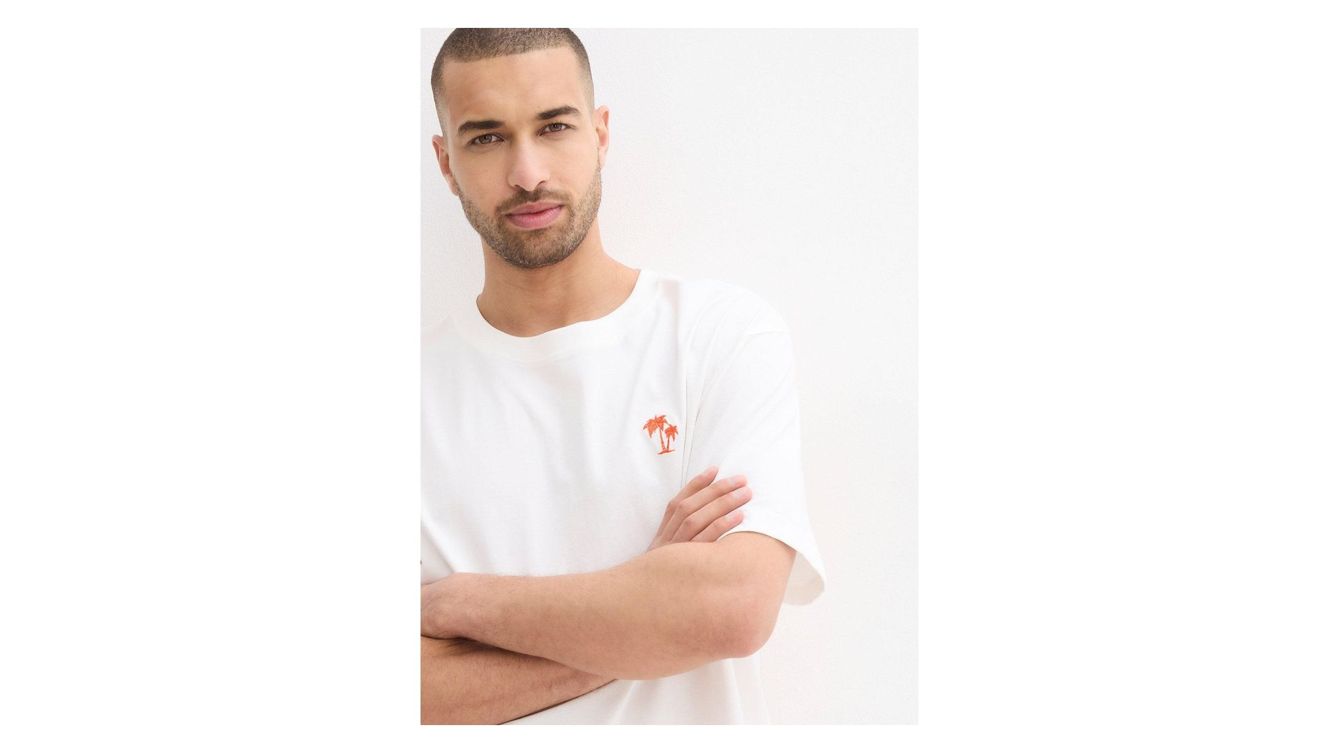 bonprix T-shirt con stampa dietro loose fit, Bianco, 100% cotone