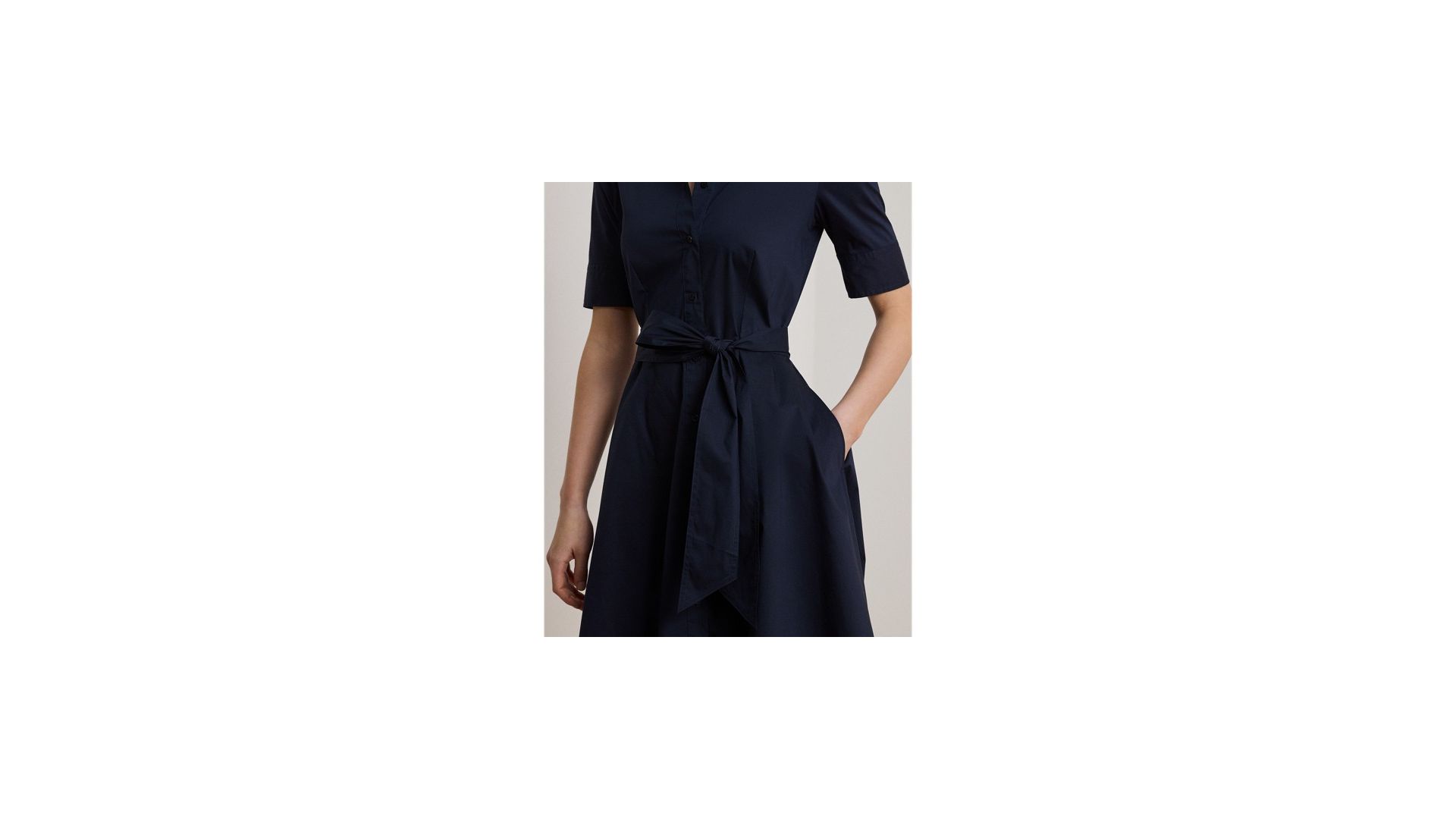 Ralph Lauren Petite Petite - Chemisier in misto cotone con cintura