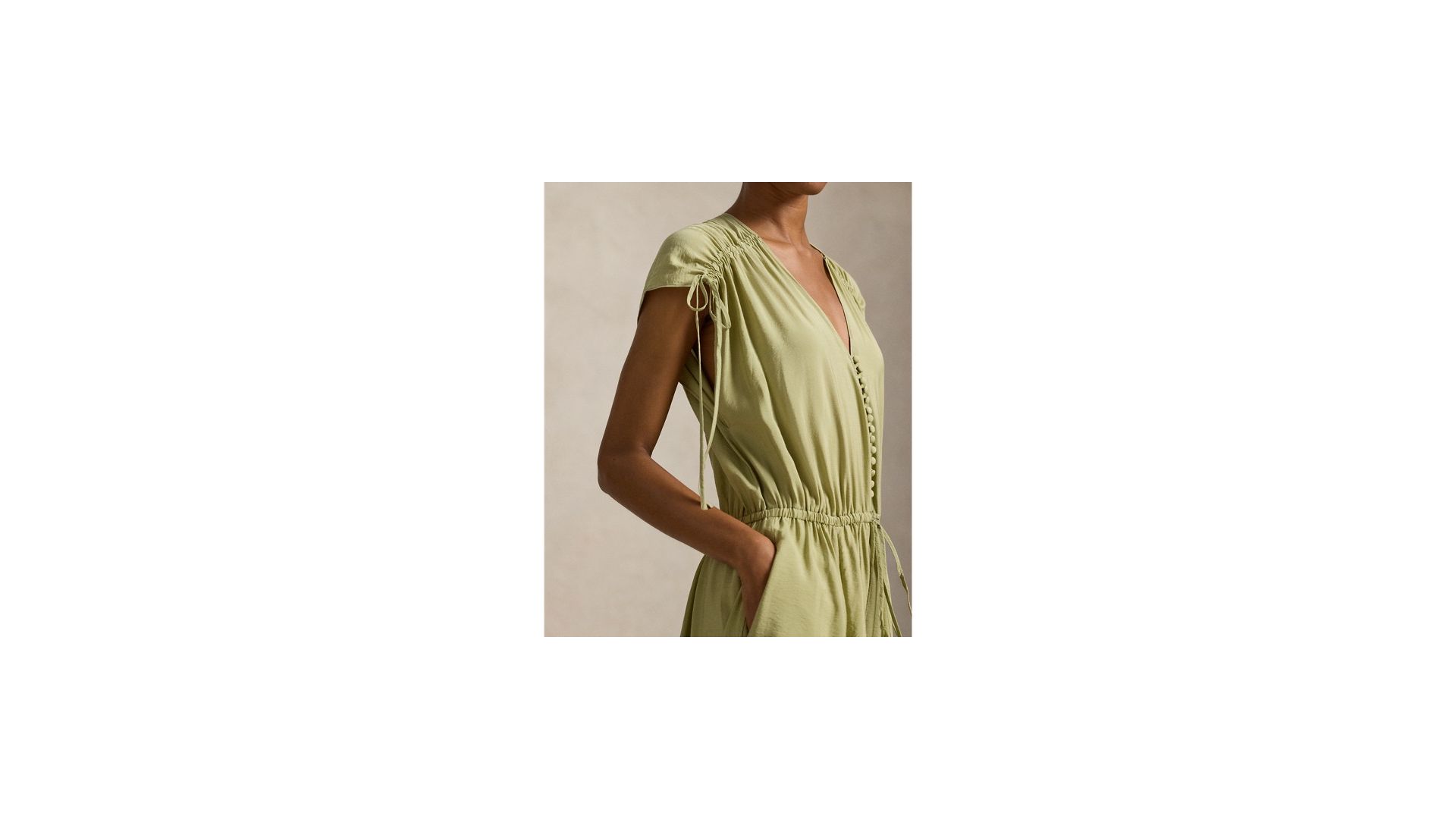 Polo Ralph Lauren Abito in crêpe con spalline annodate