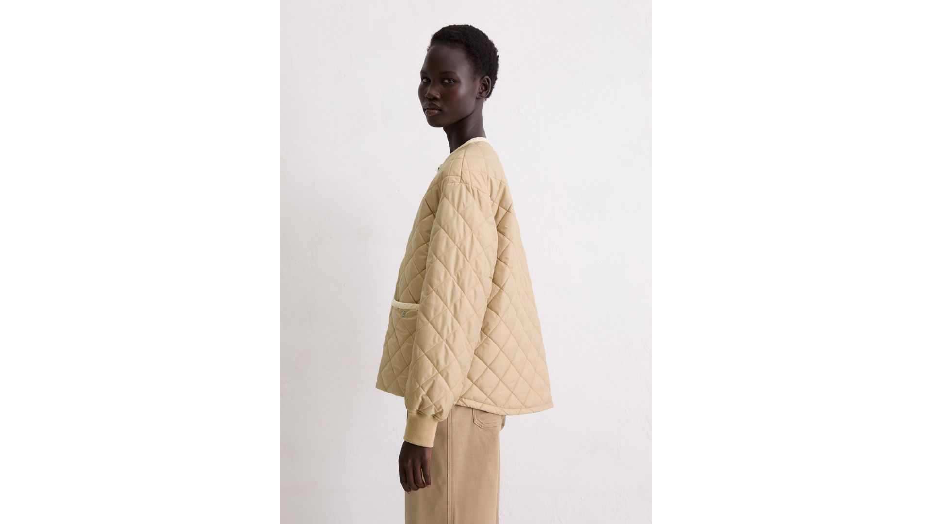 Marc O'Polo Giacca trapuntata rilassata senza collo