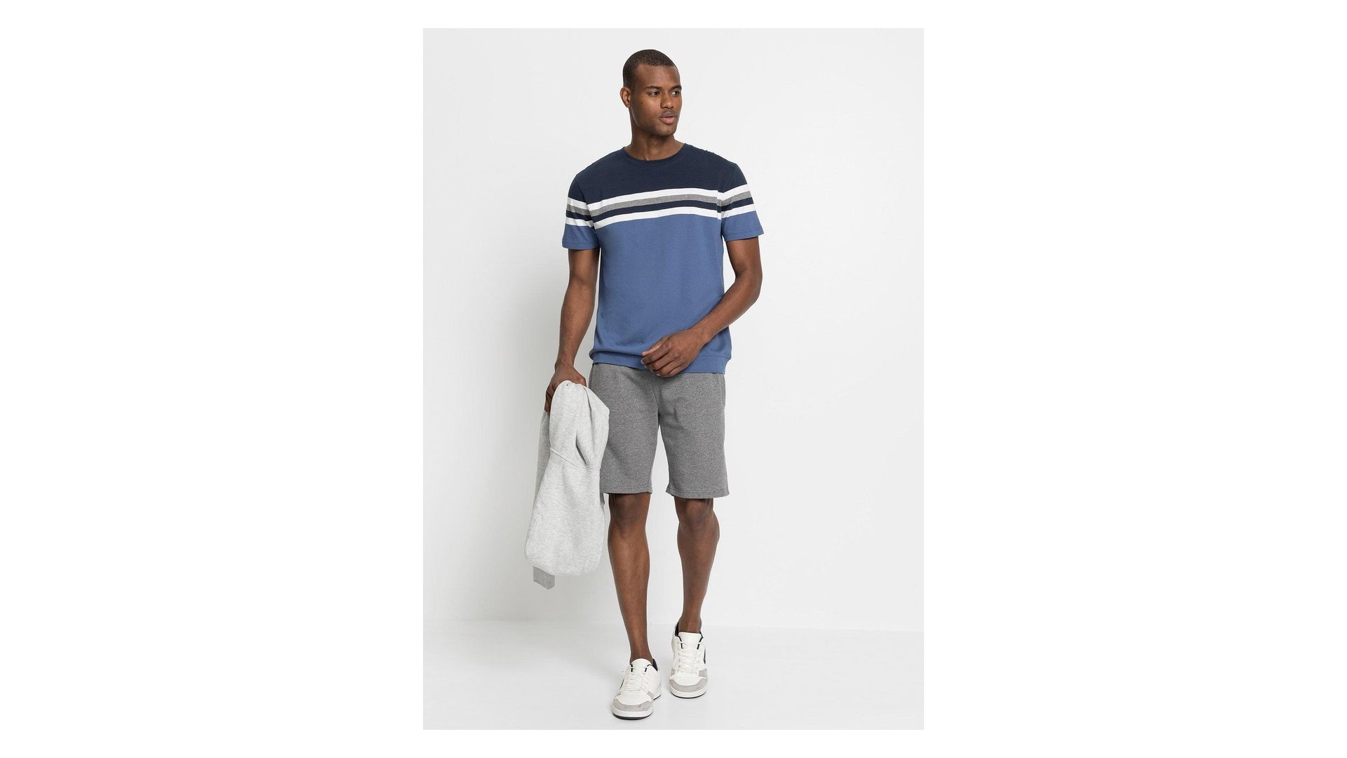 bonprix T-shirt in puro cotone, Blu, 100% cotone