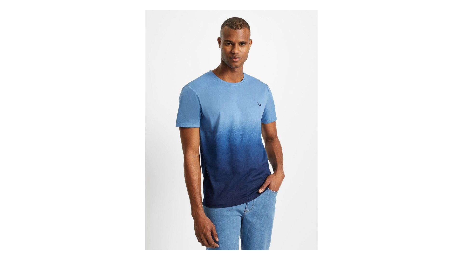 bonprix T-shirt in puro cotone, Blu, 100% cotone