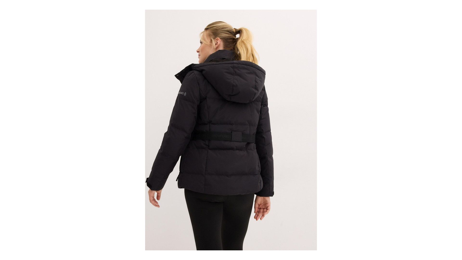 bonprix Piumino da sci con funzione isolante termica e idrorepellente, Nero, BIONIC-FINISH ECO,piuma