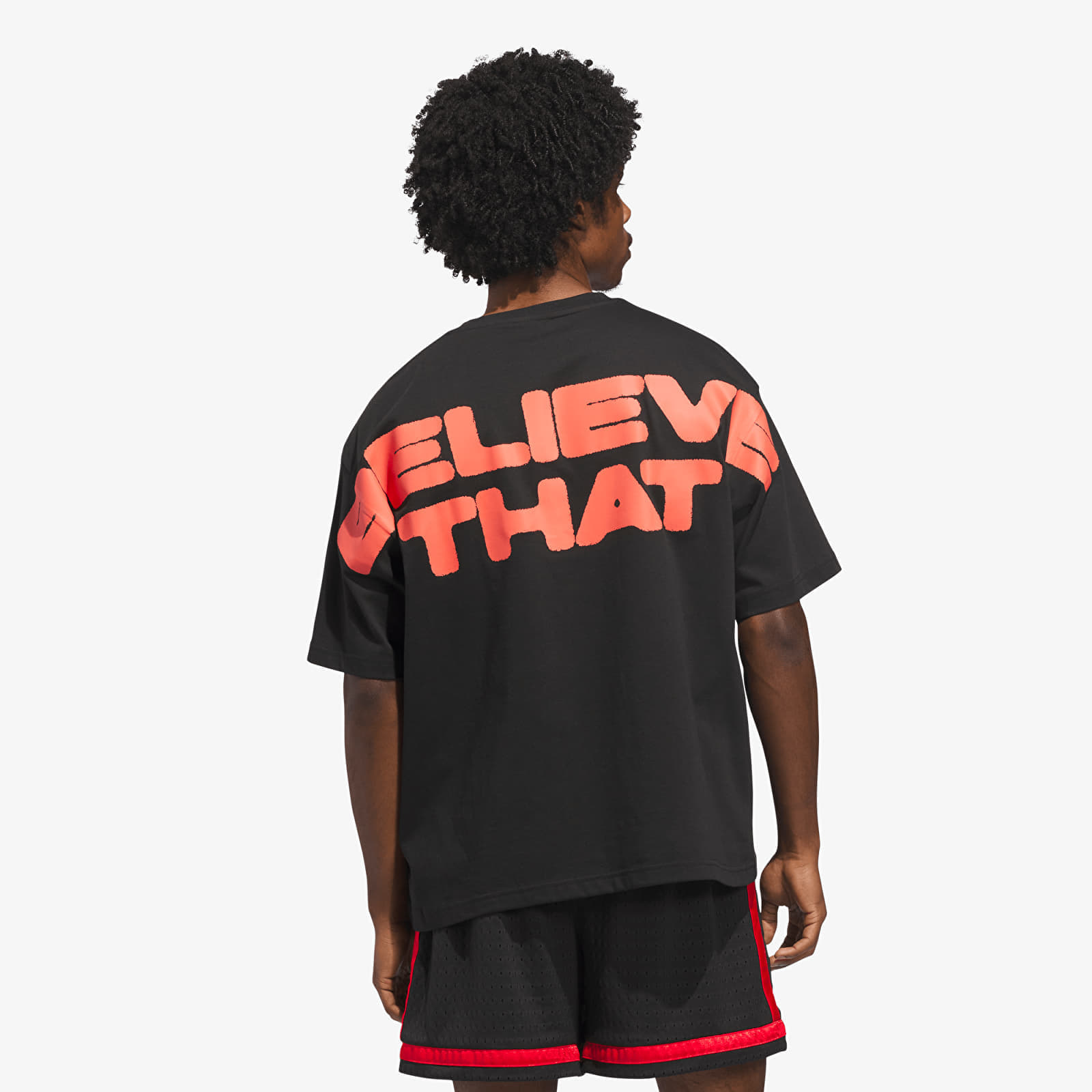 adidas Originals Maglietta adidas Anthony Edwards Believe That T-Shirt Black/ Solar Red M