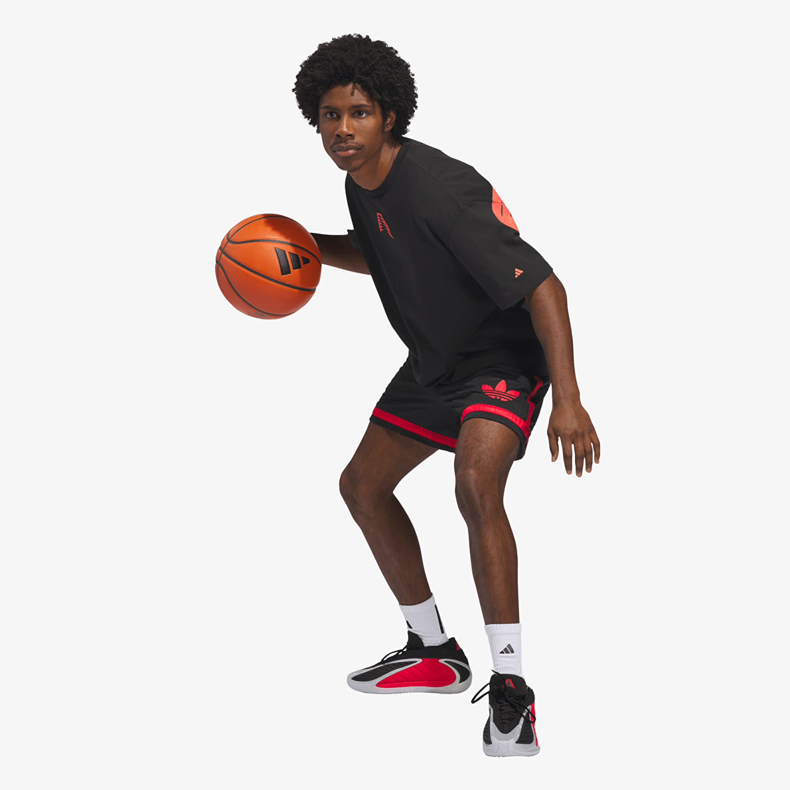 adidas Originals Maglietta adidas Anthony Edwards Believe That T-Shirt Black/ Solar Red M