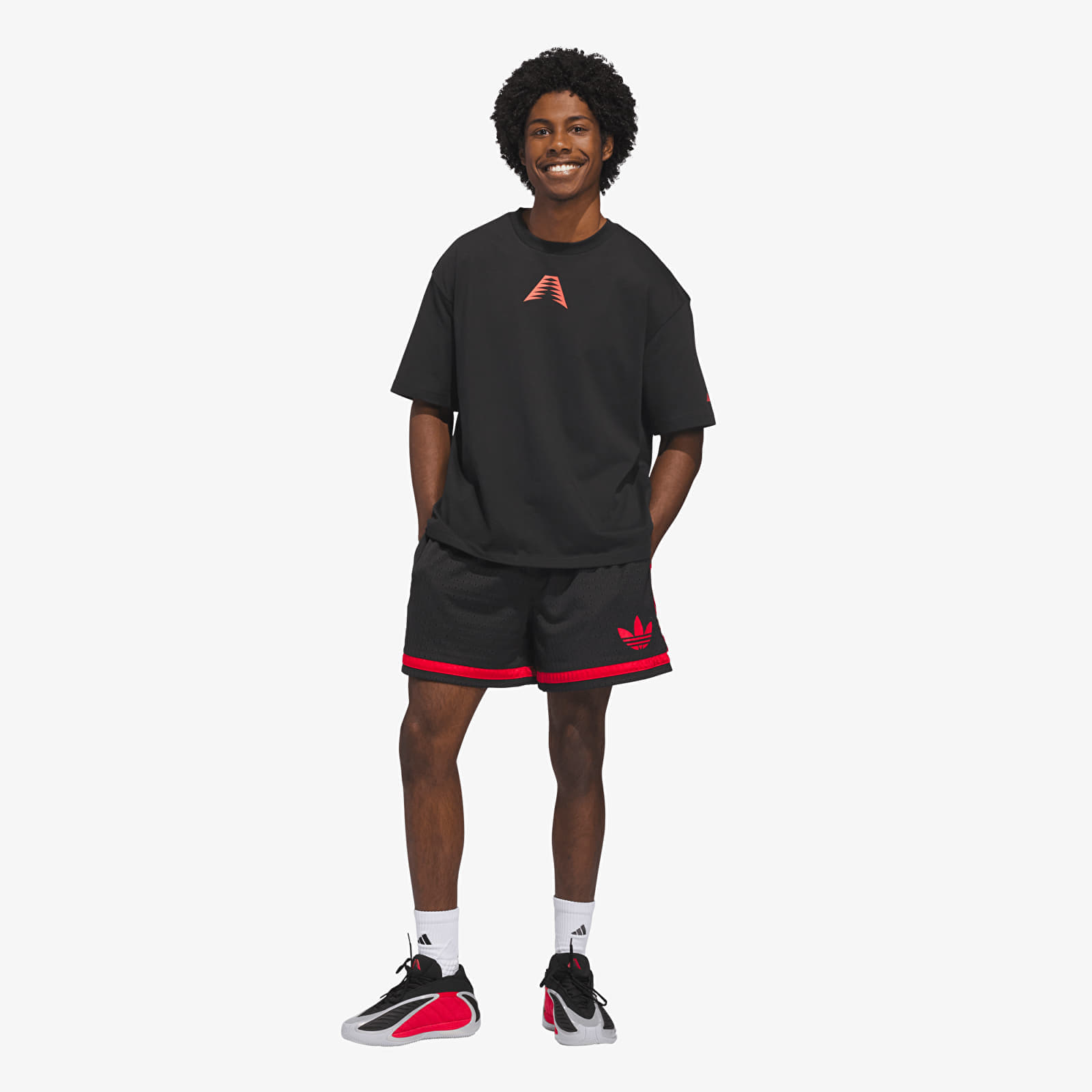 adidas Originals Maglietta adidas Anthony Edwards Believe That T-Shirt Black/ Solar Red M