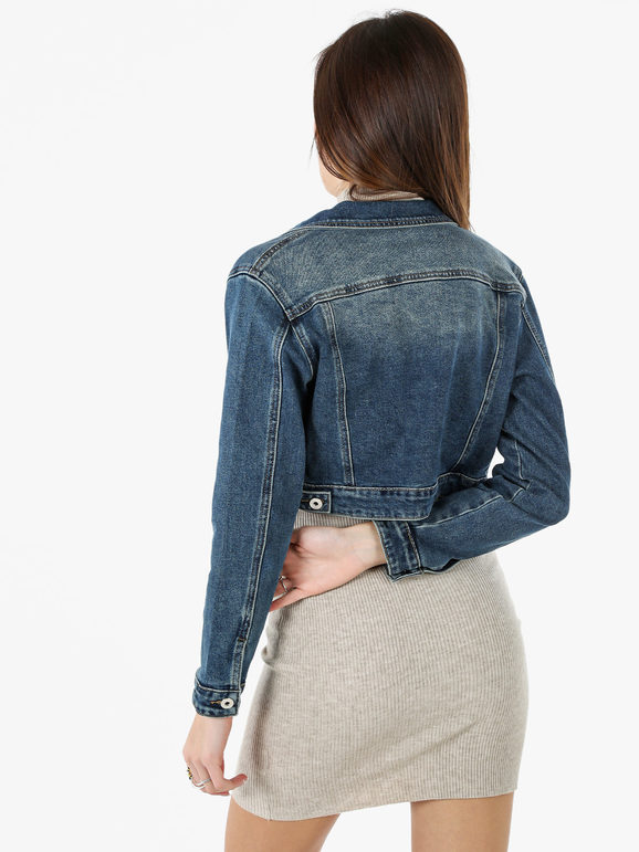 Solada Giacca In Jeans Cropped Da Donna - Taglia L
