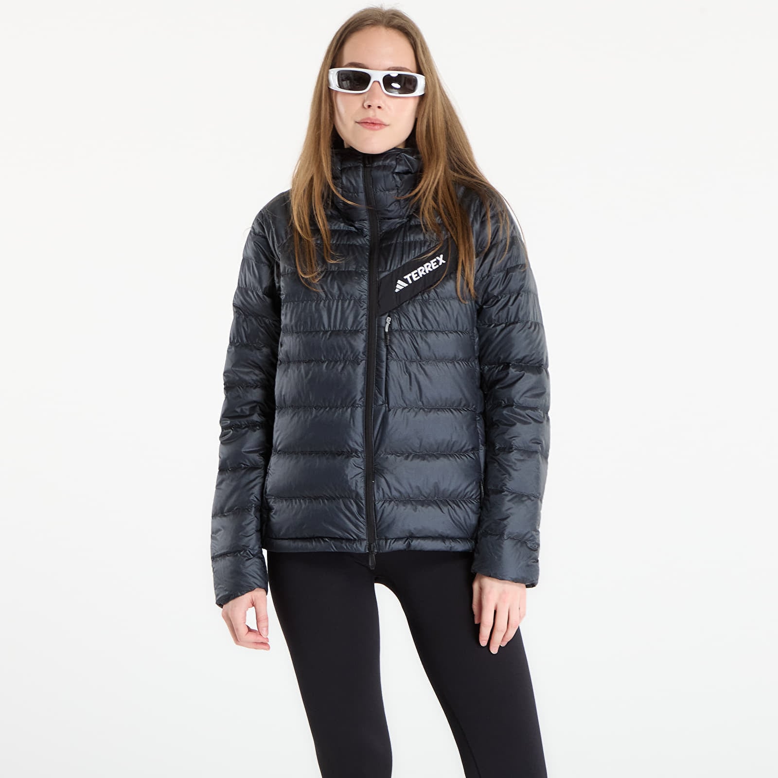 adidas Performance Giacca adidas Terrex Techrock CLIMAWARM+ Down Hooded Jacket Carbon/ Black XS