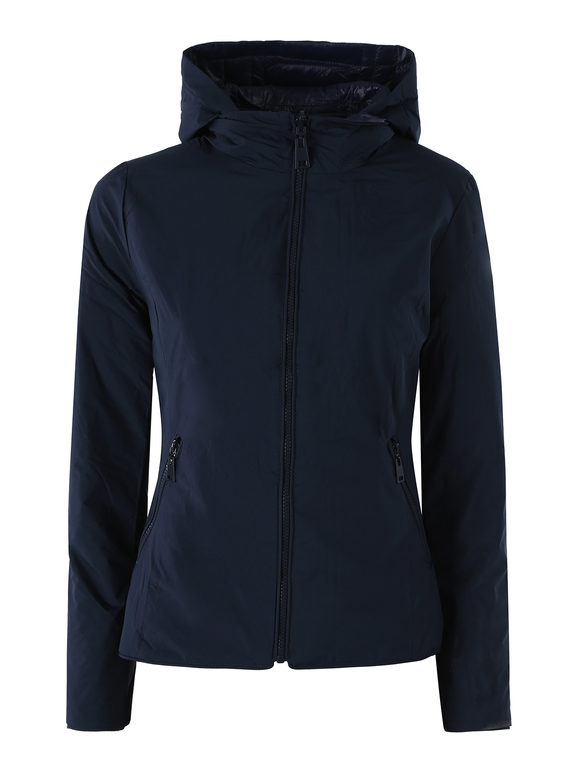 Solada Giubbino Donna 100 Grammi Reversibile Con Cappuccio - Blu Scuro Giacche Leggere Taglia L