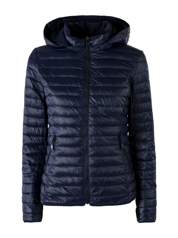 Solada Giubbino Donna 100 Grammi Reversibile Con Cappuccio - Blu Scuro Giacche Leggere Taglia L