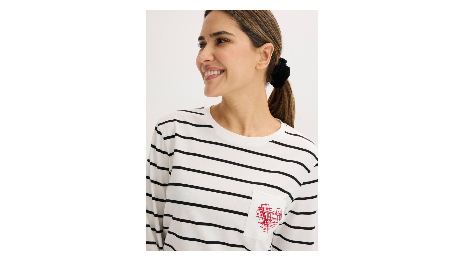 bonprix Pigiama in puro cotone, Bianco, 100% cotone