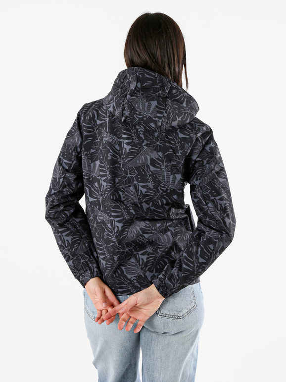 Solada Giacca Impermeabile Da Donna Con Cappuccio e Zip - Nero Leggere Taglia Xxl