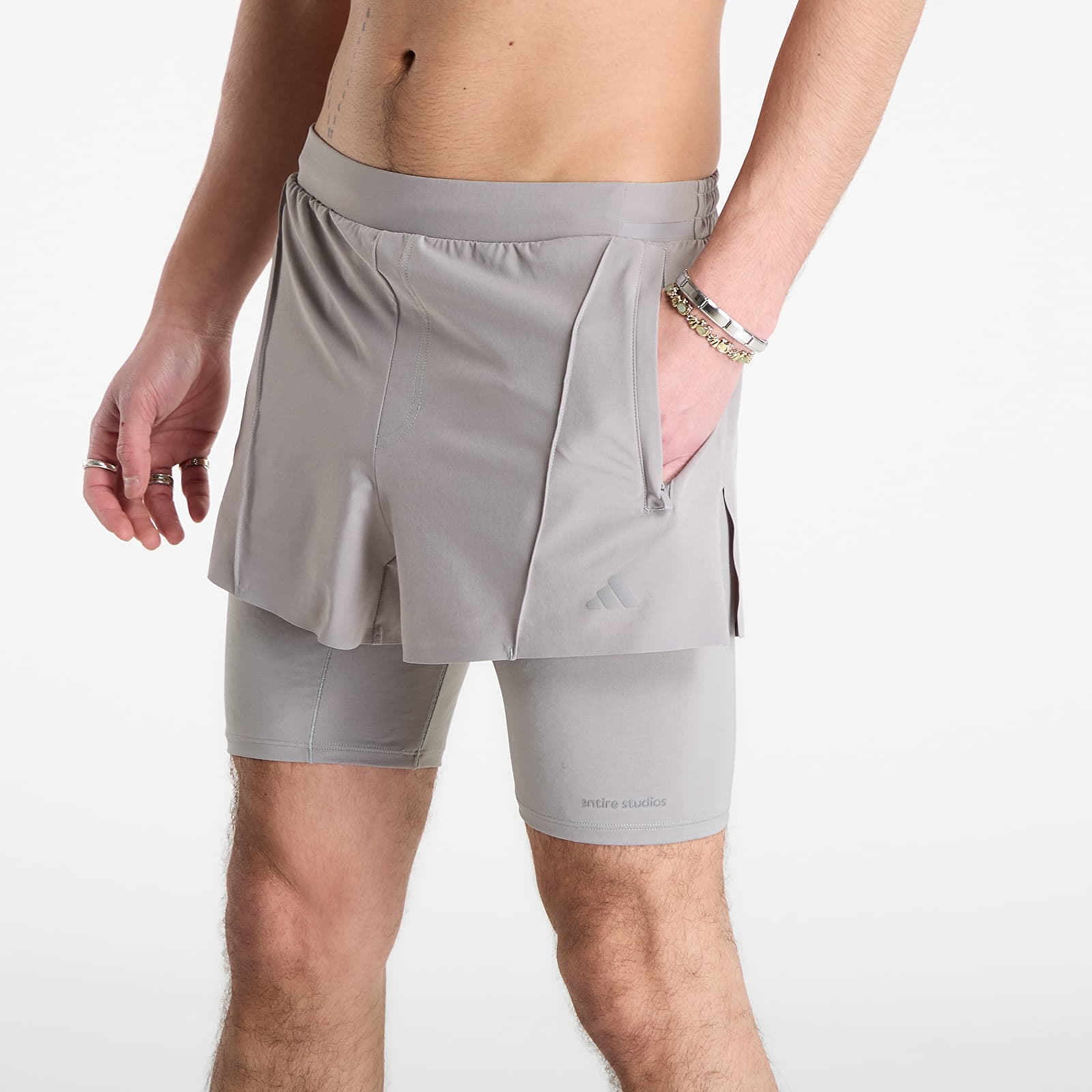 adidas Performance Pantaloncini adidas x Entire Studios D4T Training 2In1 Shorts Dove Grey XS