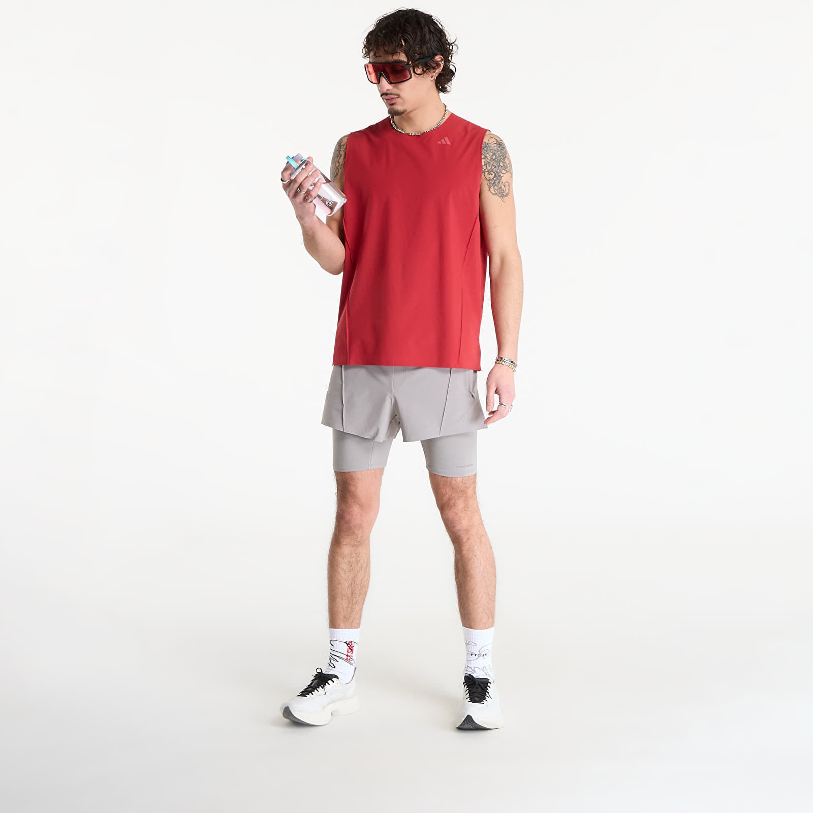 adidas Performance Pantaloncini adidas x Entire Studios D4T Training 2In1 Shorts Dove Grey XS