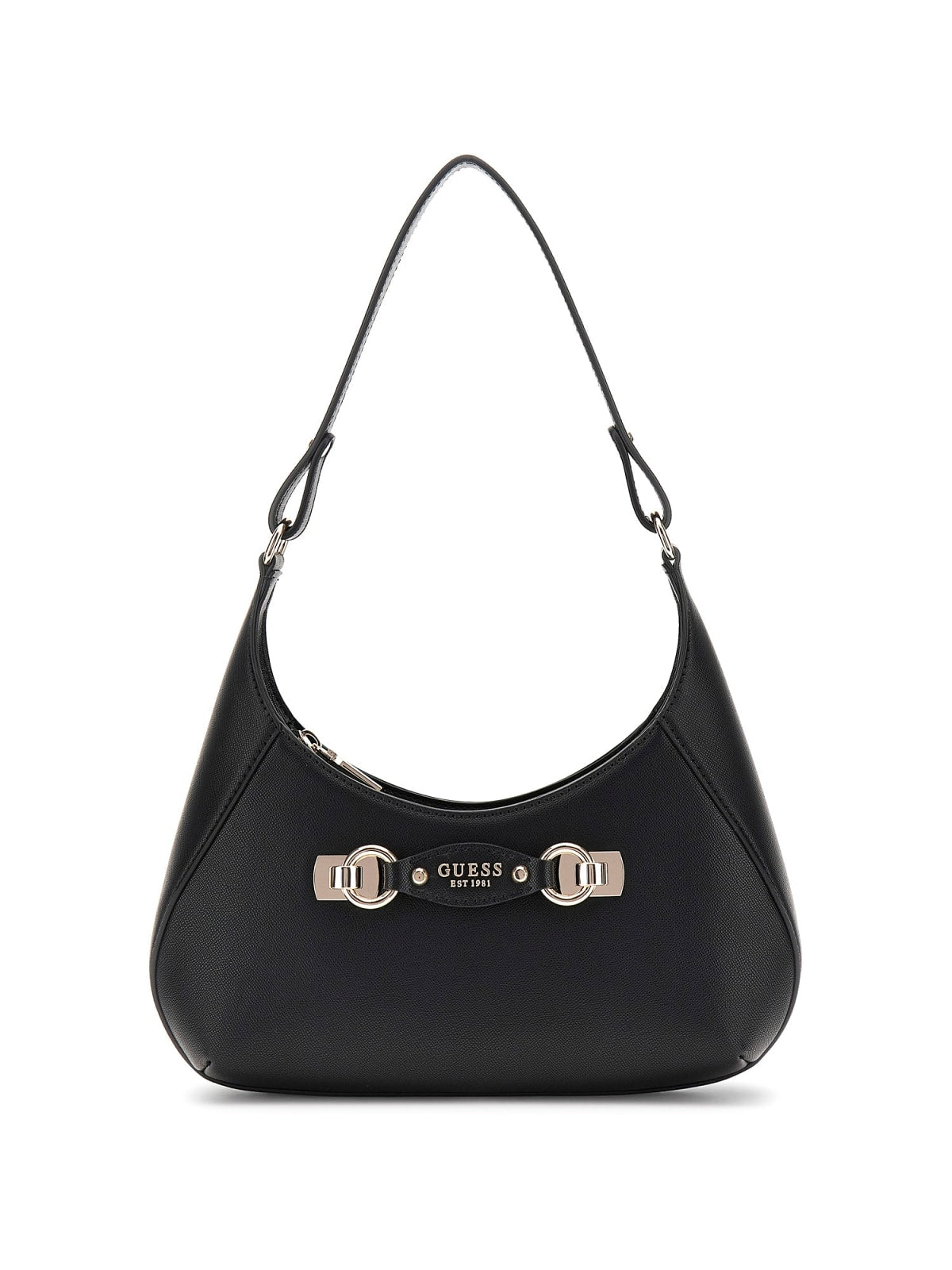 GUESS - Borsa Guess in eco pelle Modello a mezza luna Tasca sulla parte posteriore con chiusura con zip Dettaglio fibbie in metallo - BG801518
